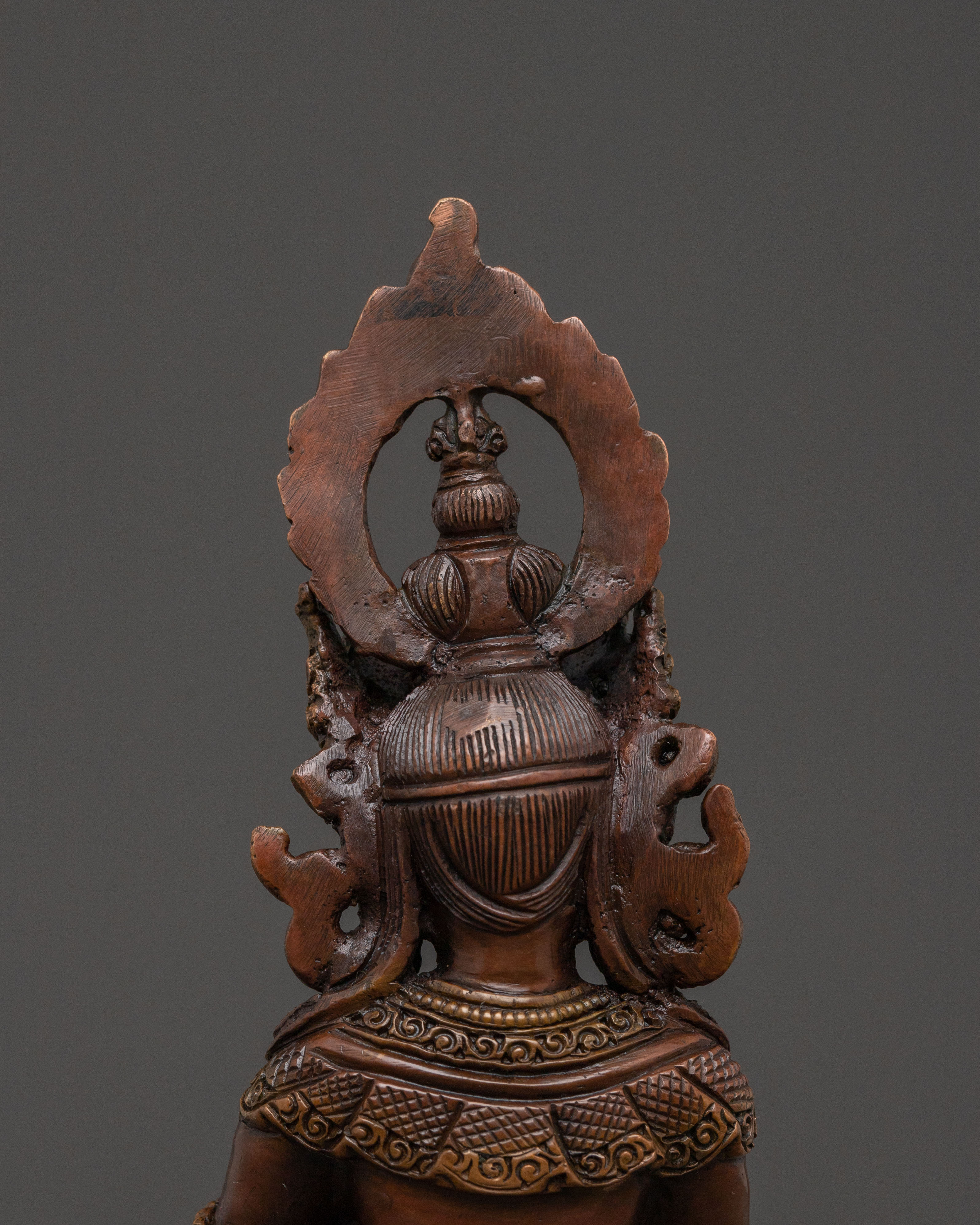 Lord of Esoteric Wisdom Vajradhara Statue - Oxidized Copper