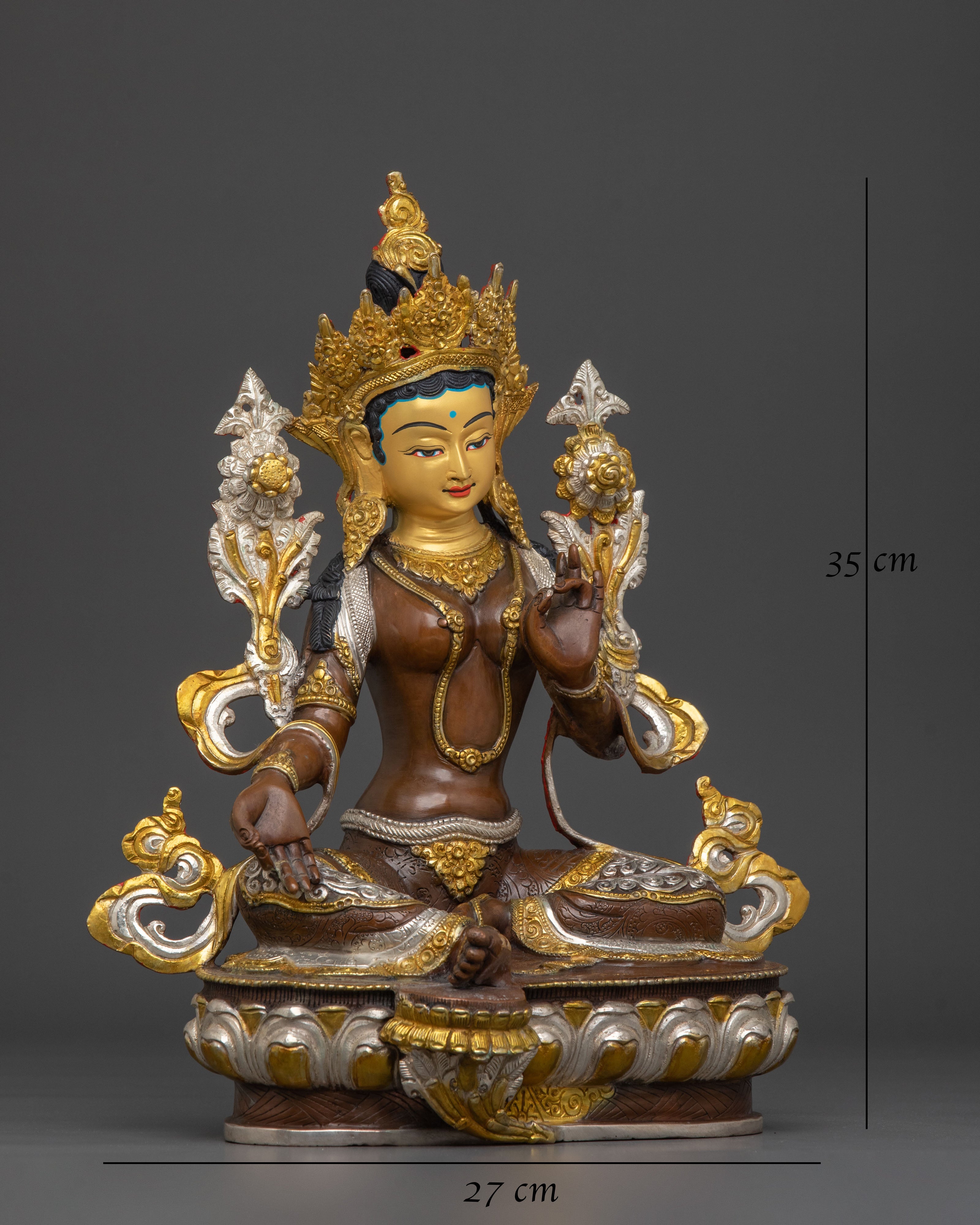 Green Tara Buddhist Guardian Statue | Sacred Protector and Guide to Liberation