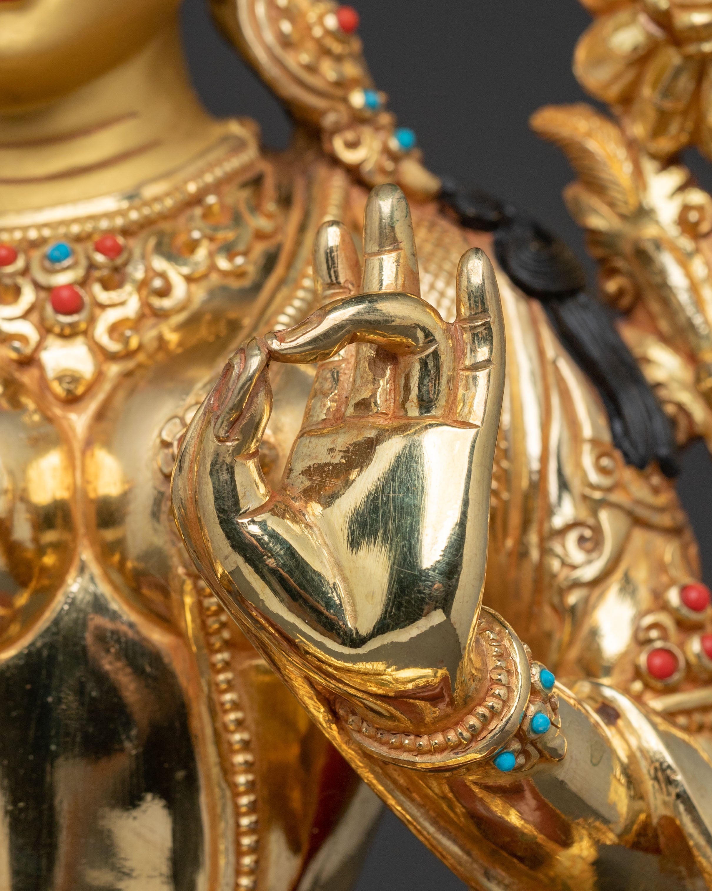 Green Tara Meditation Statue | Handcrafted Serenity