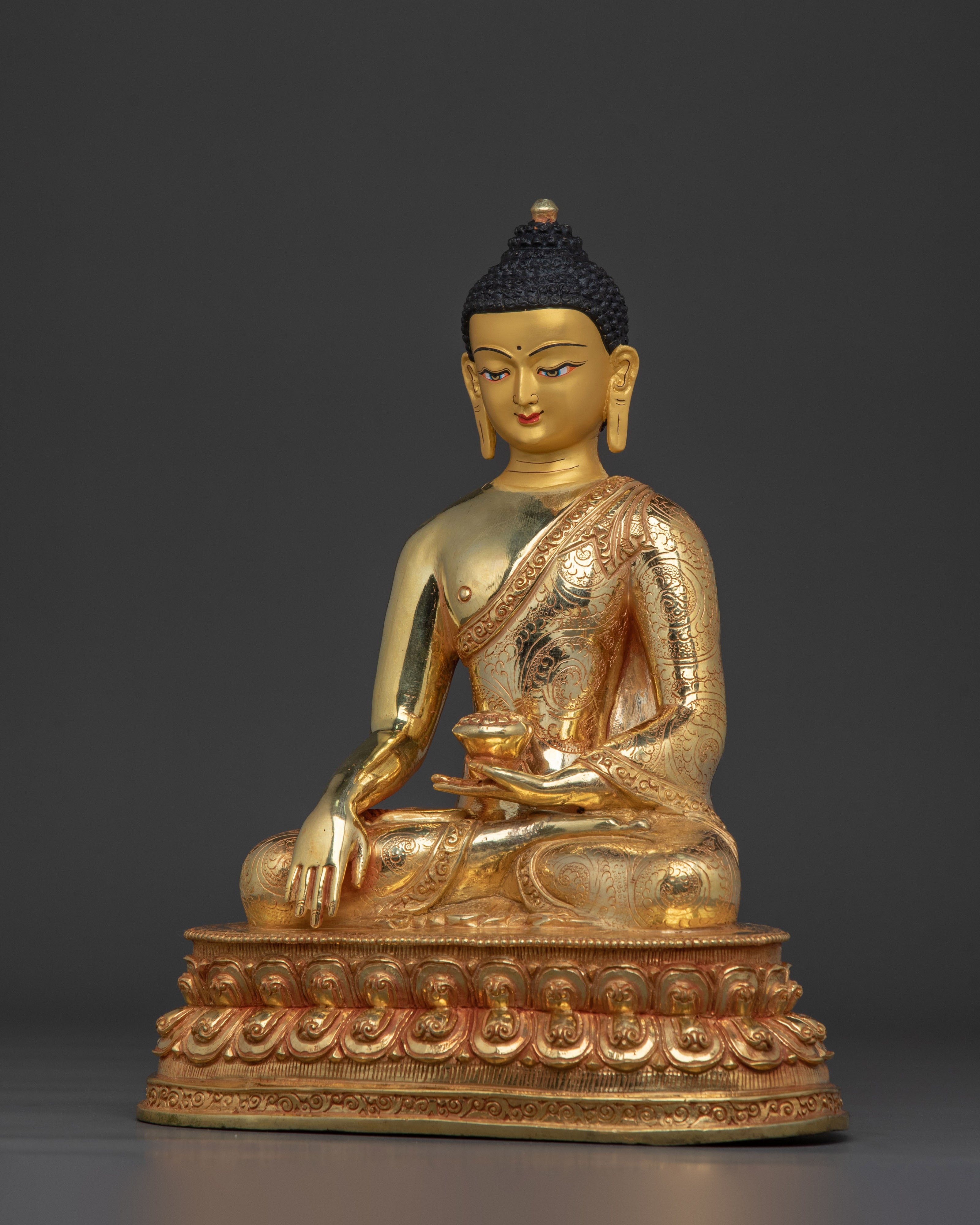 Vajrayana Shakyamuni Buddha Statue | Buddhist Enlightened Teacher Sculpture