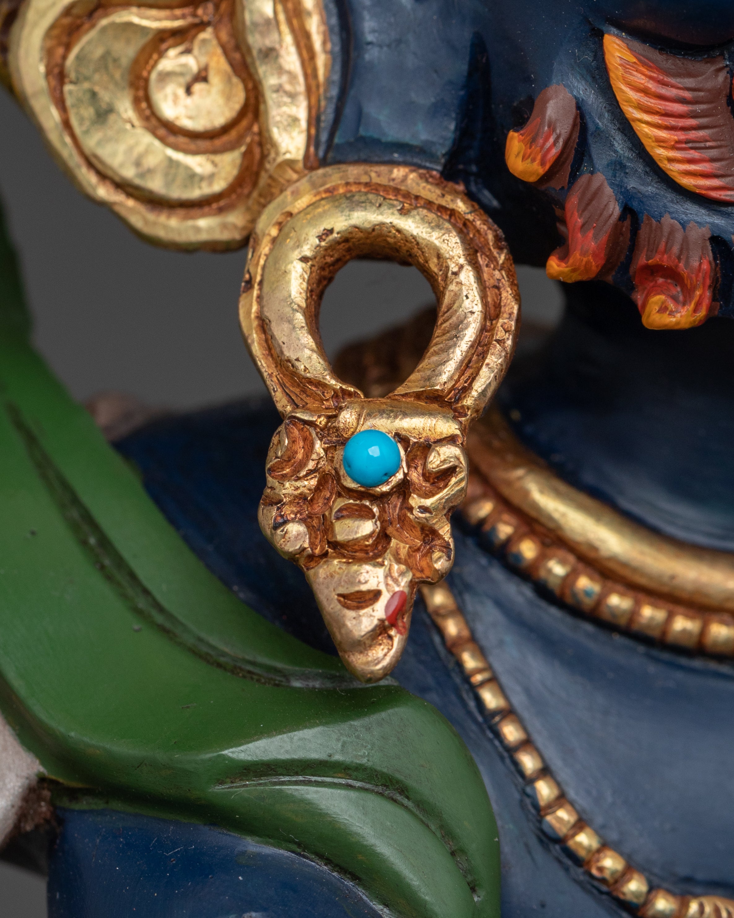 Chaturbhuja Mahakala Sculpture with Consort | Home Decor