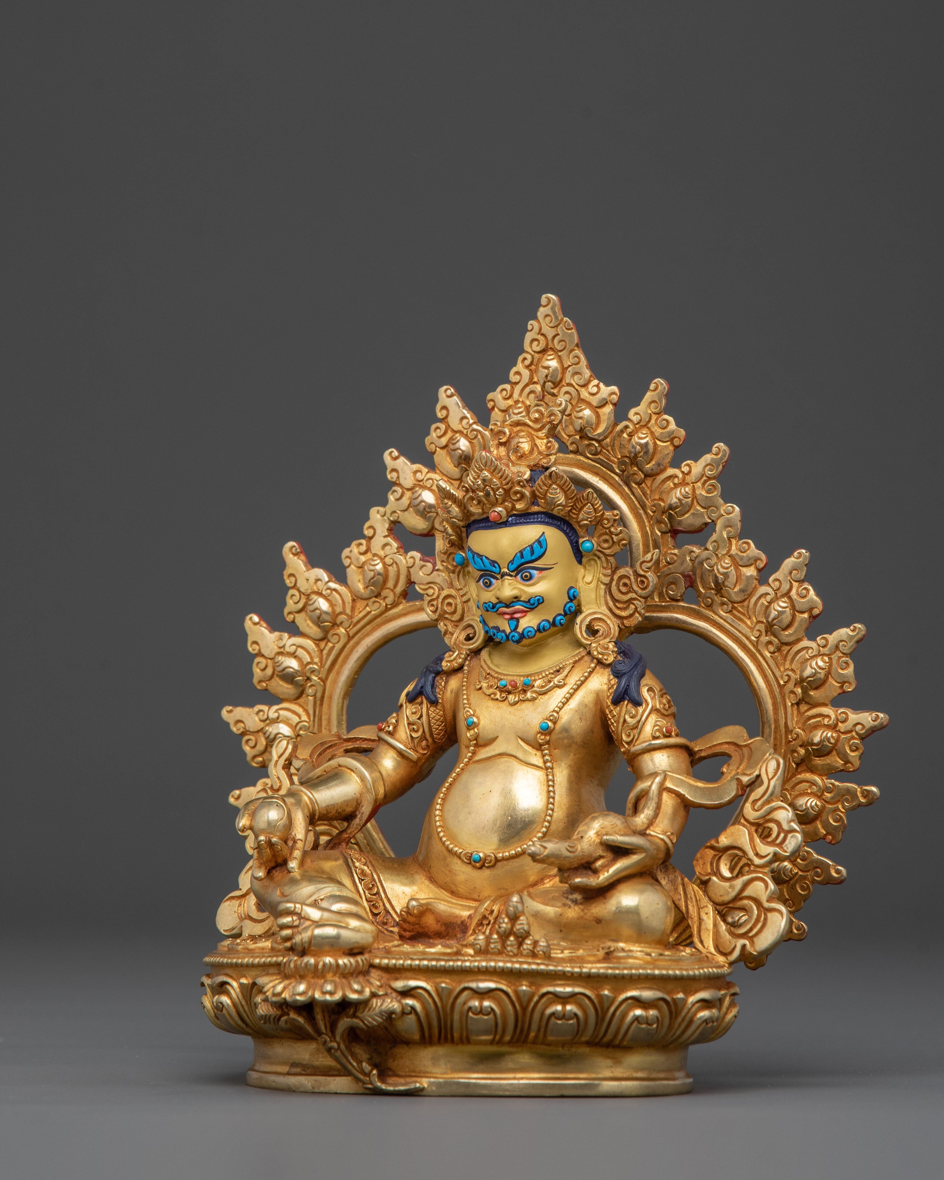 Guardians of Wealth and Prosperity Dzambhala | 24K Gold Gilded Sculpture