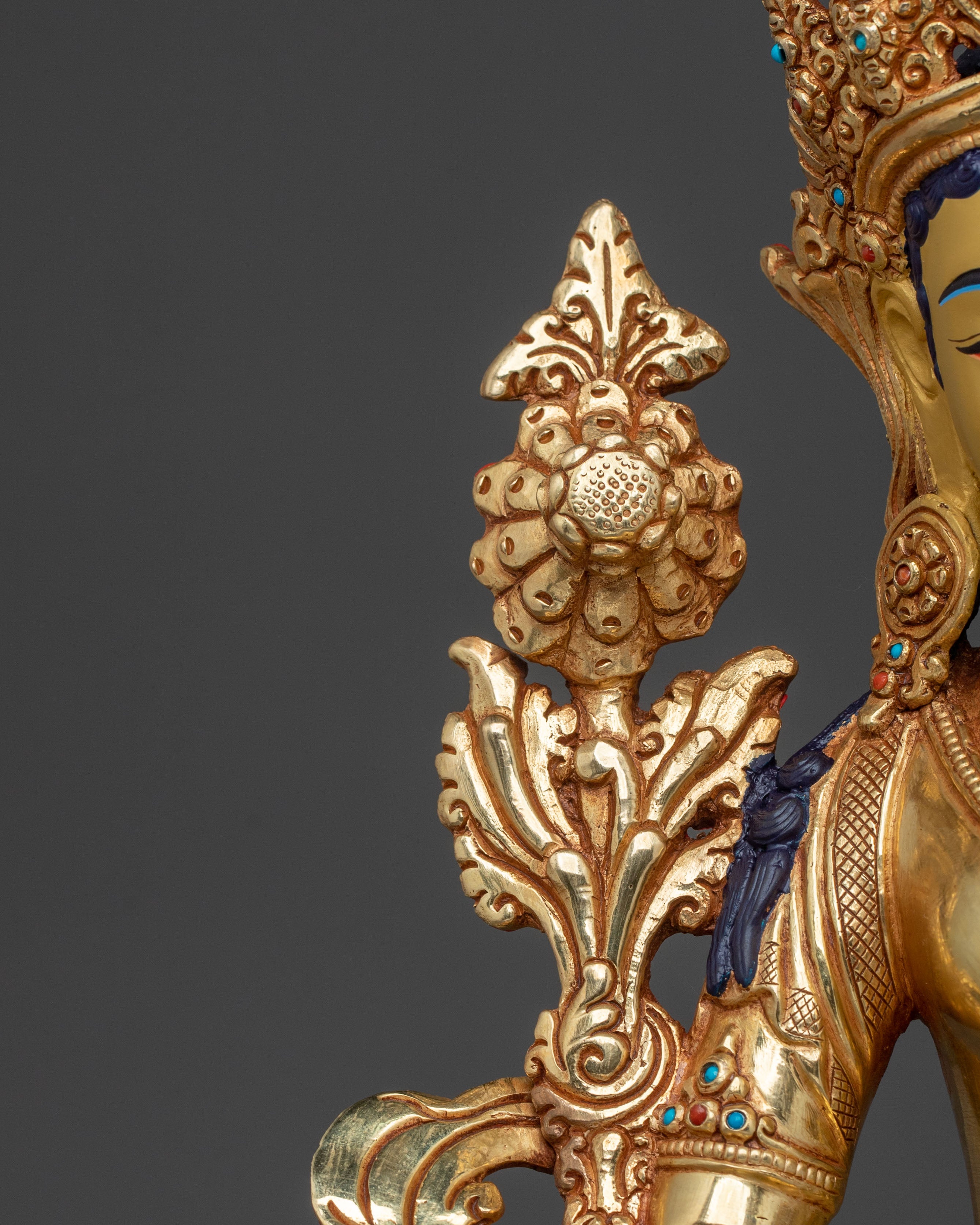 Handmade White Tara Goddess Sculpture | Meditation Altar Decor