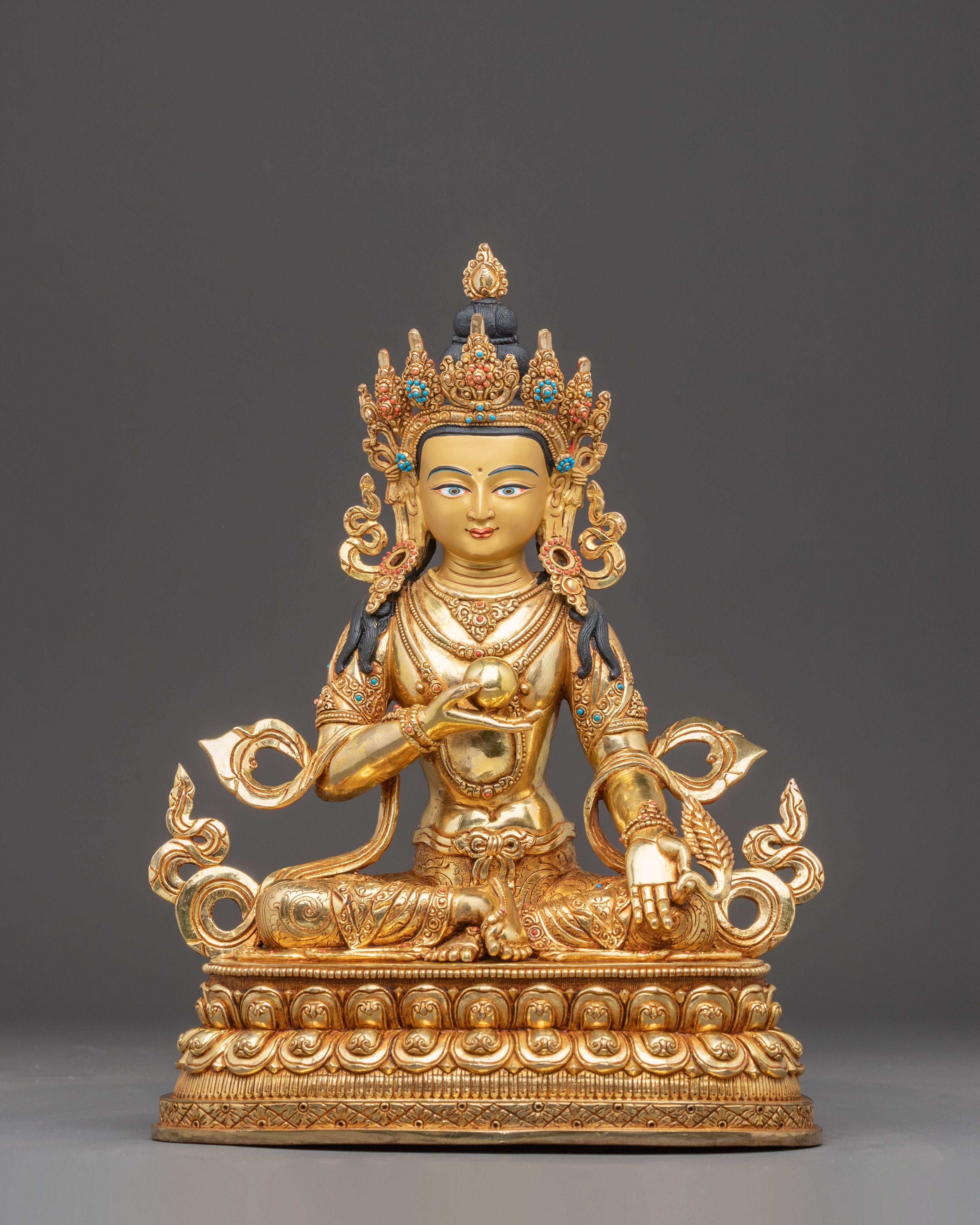 Golden Kshitigarbha Bodhisattva Statue | Guardian of the Earth and Beings