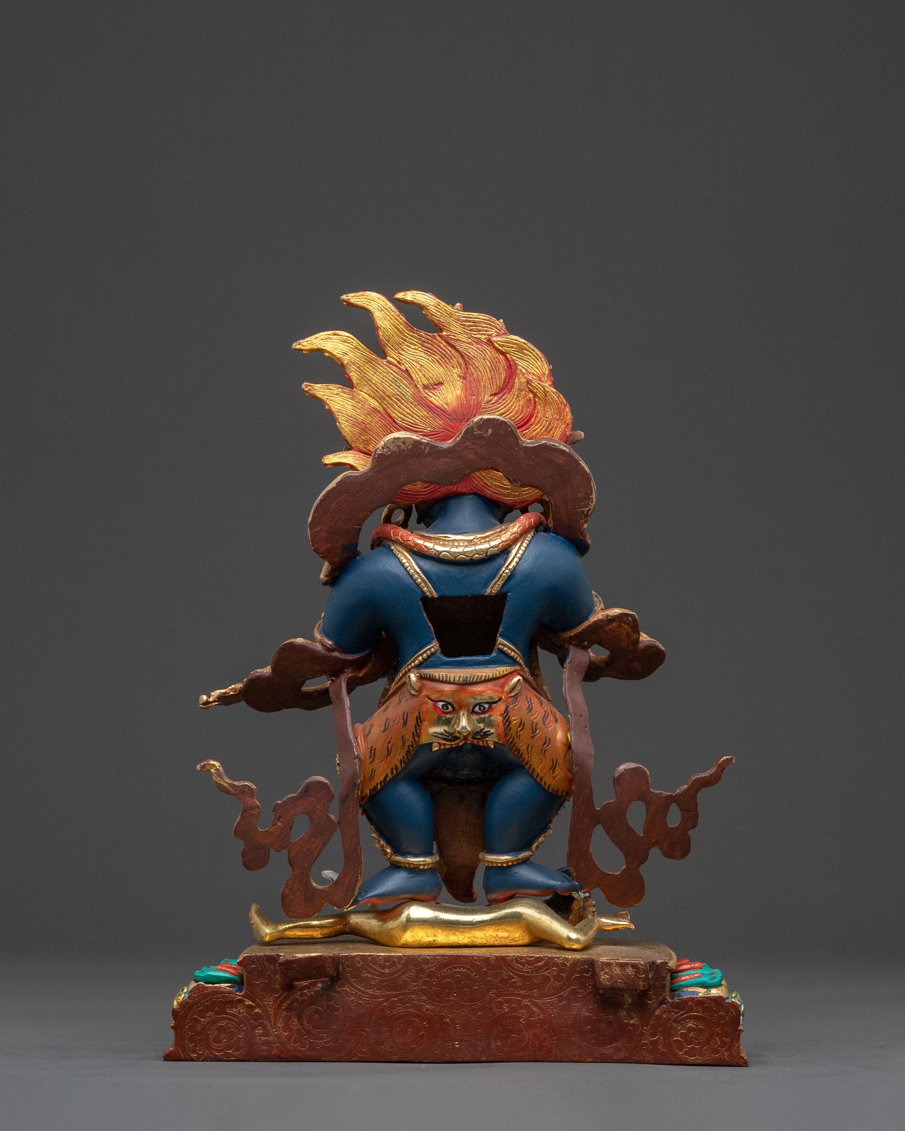 Statue of Shakya Mahakala | Exquisite 24K Gold Gilded Handcrafted