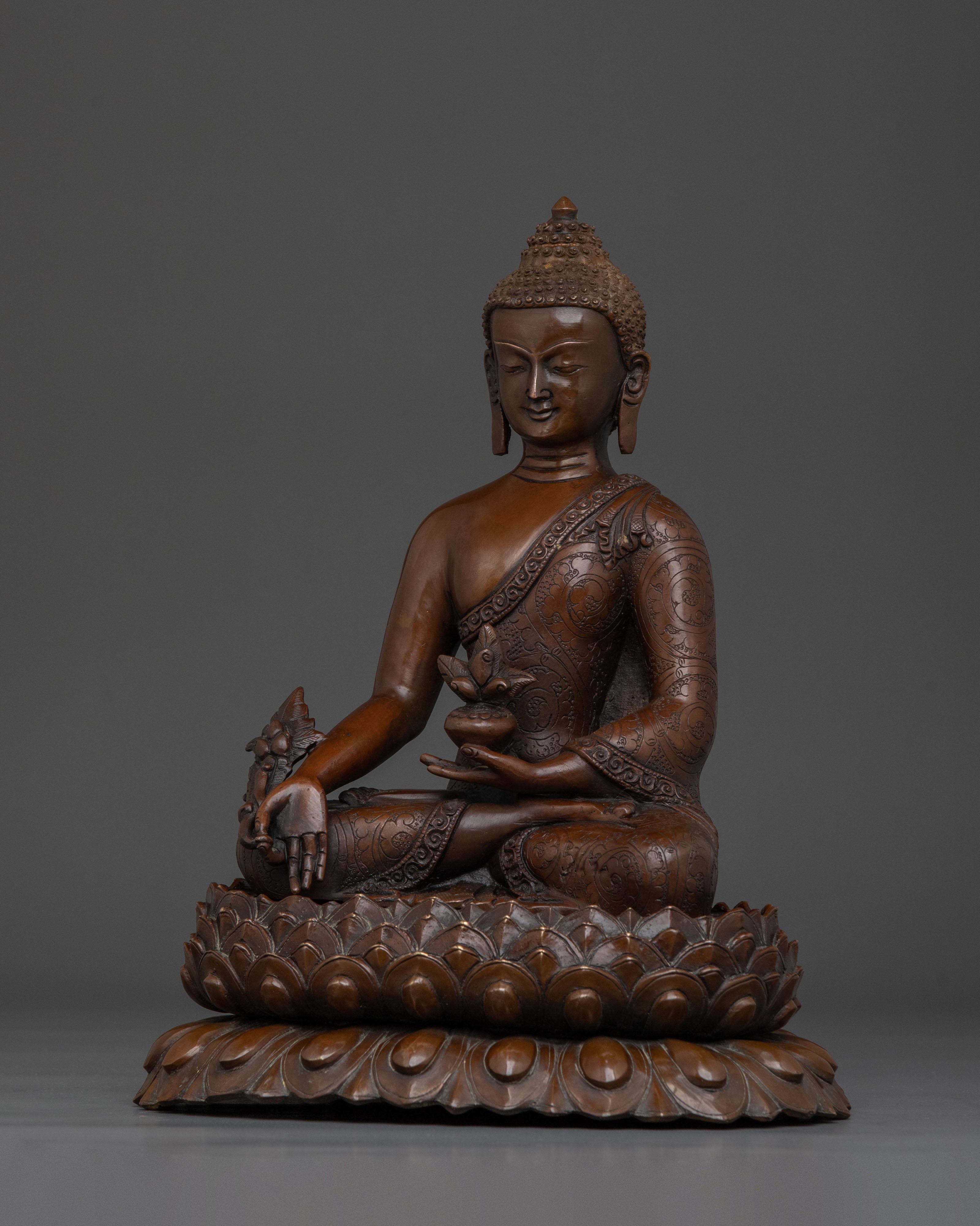 Medicine Buddha Buddhist Deity Statue | Deity of Health and Well-Being