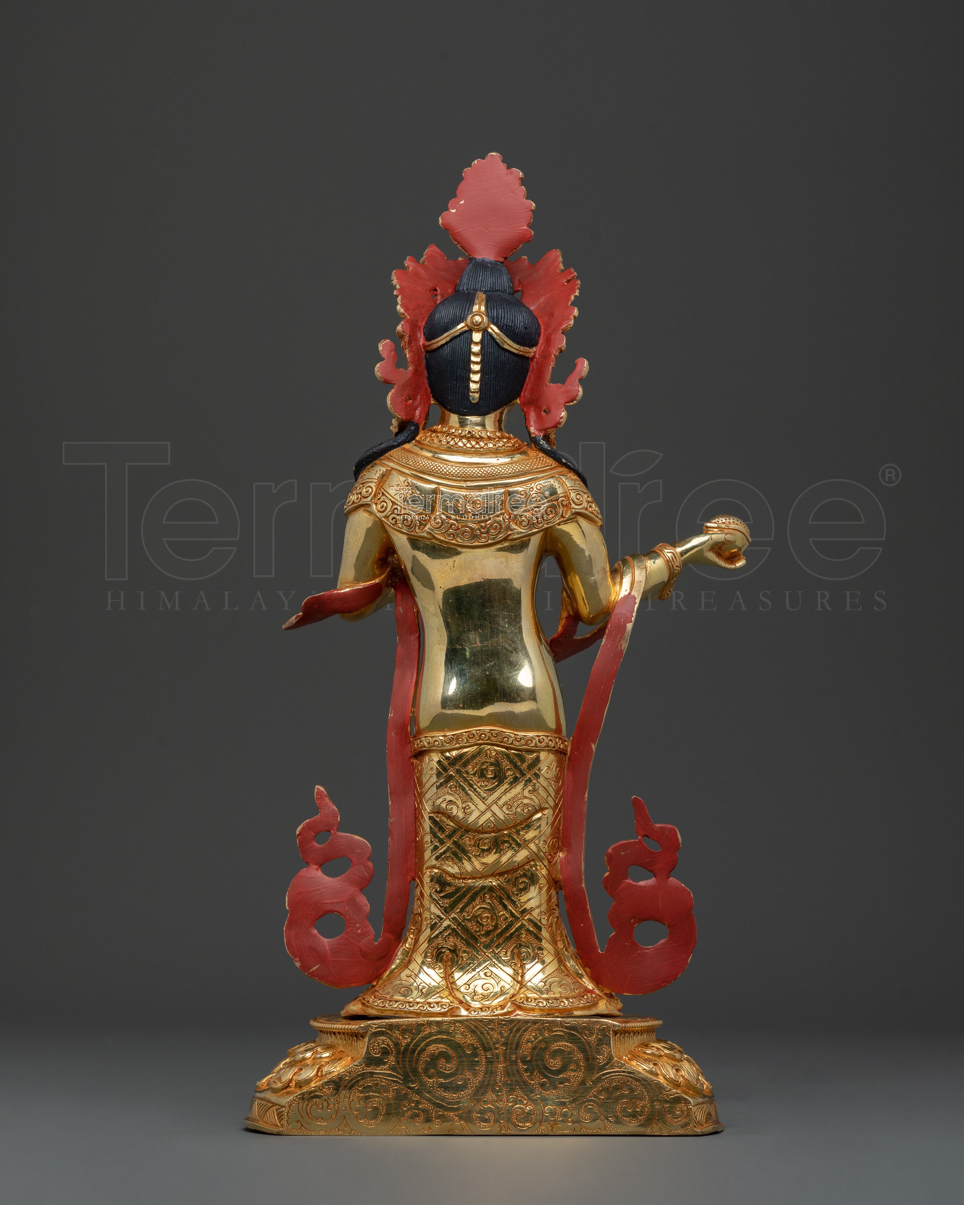 Yeshe Tsogyal: 24k Gold Gilded Sculpture