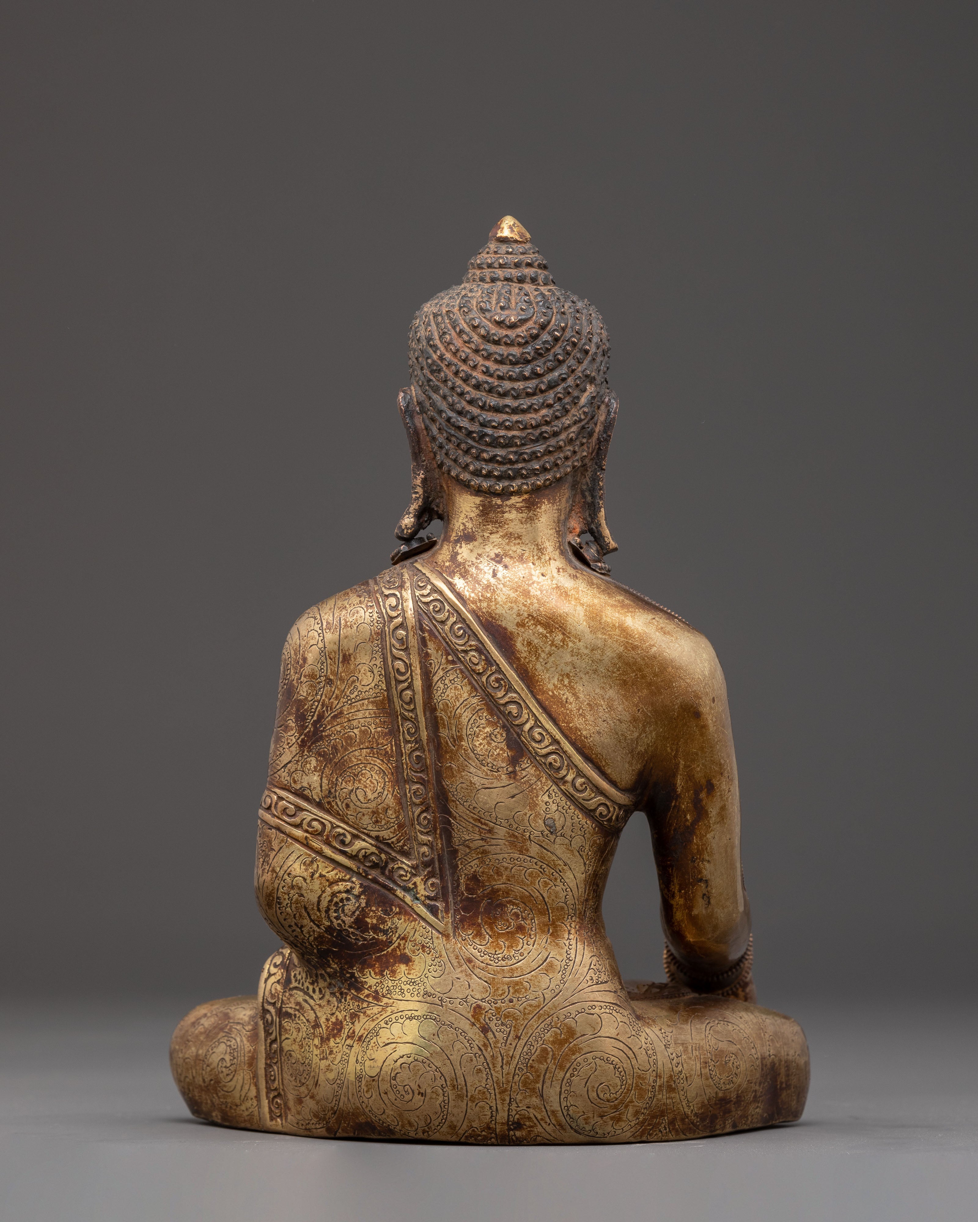 Nepalese Handmade Statue of Buddha Shakyamuni | Historical Buddha