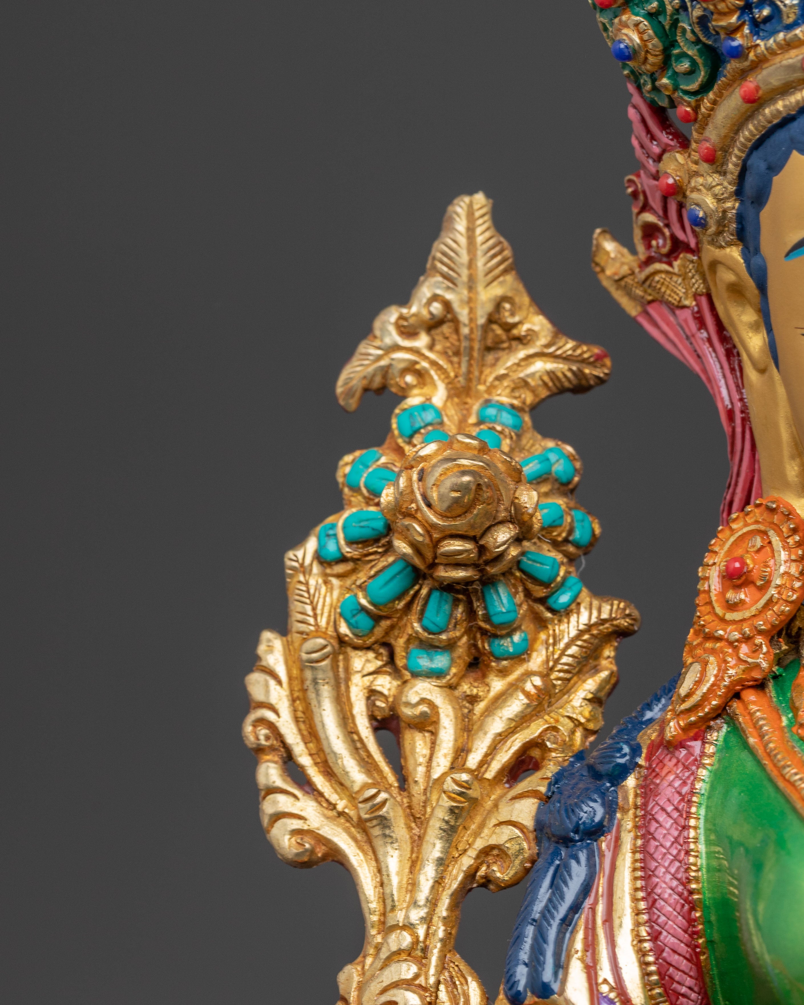 Handmade Mother Green Tara Statue | Compassion Goddess