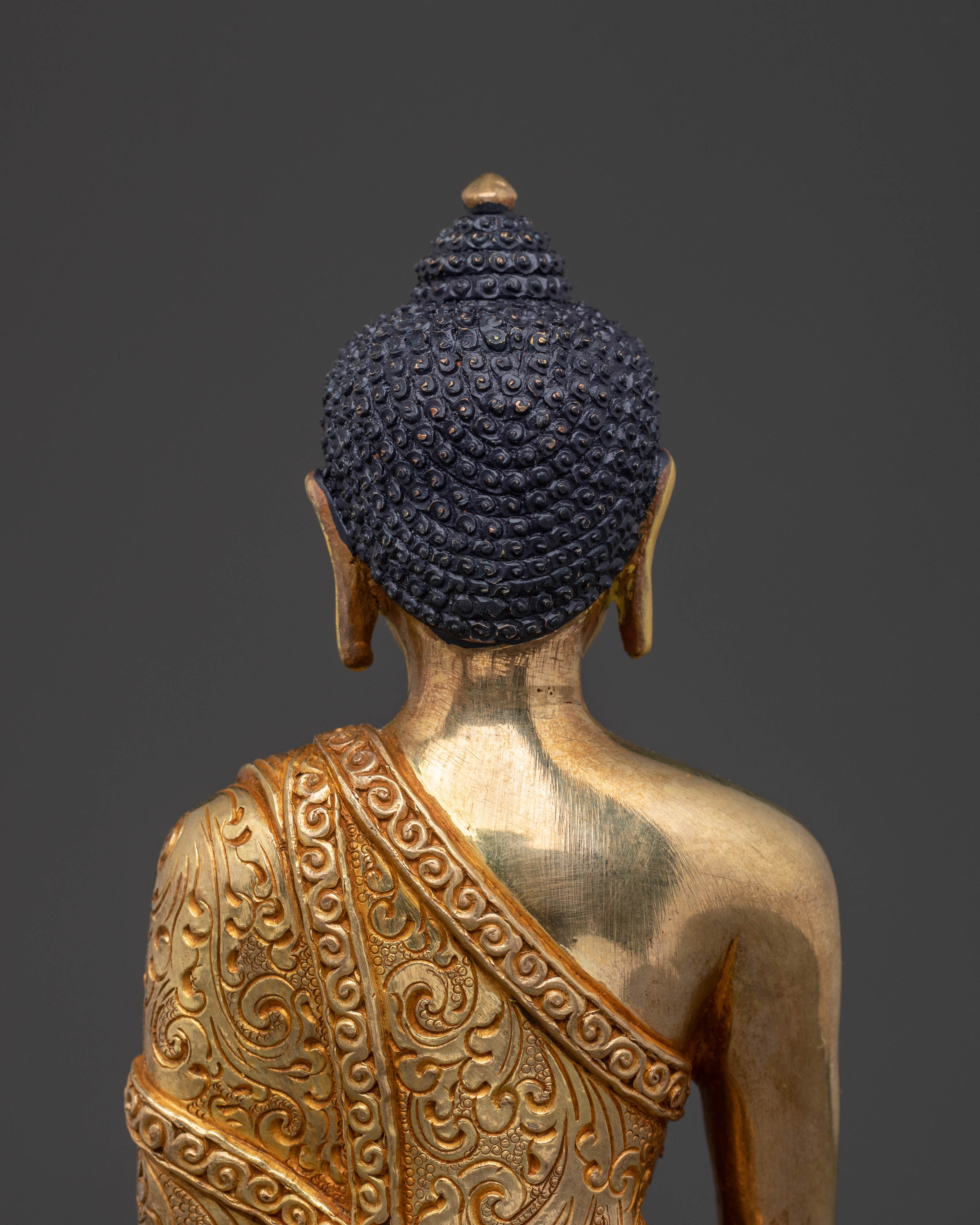 Sacred Statue of Buddha Shakyamuni – 24K Gold Gilded Statue