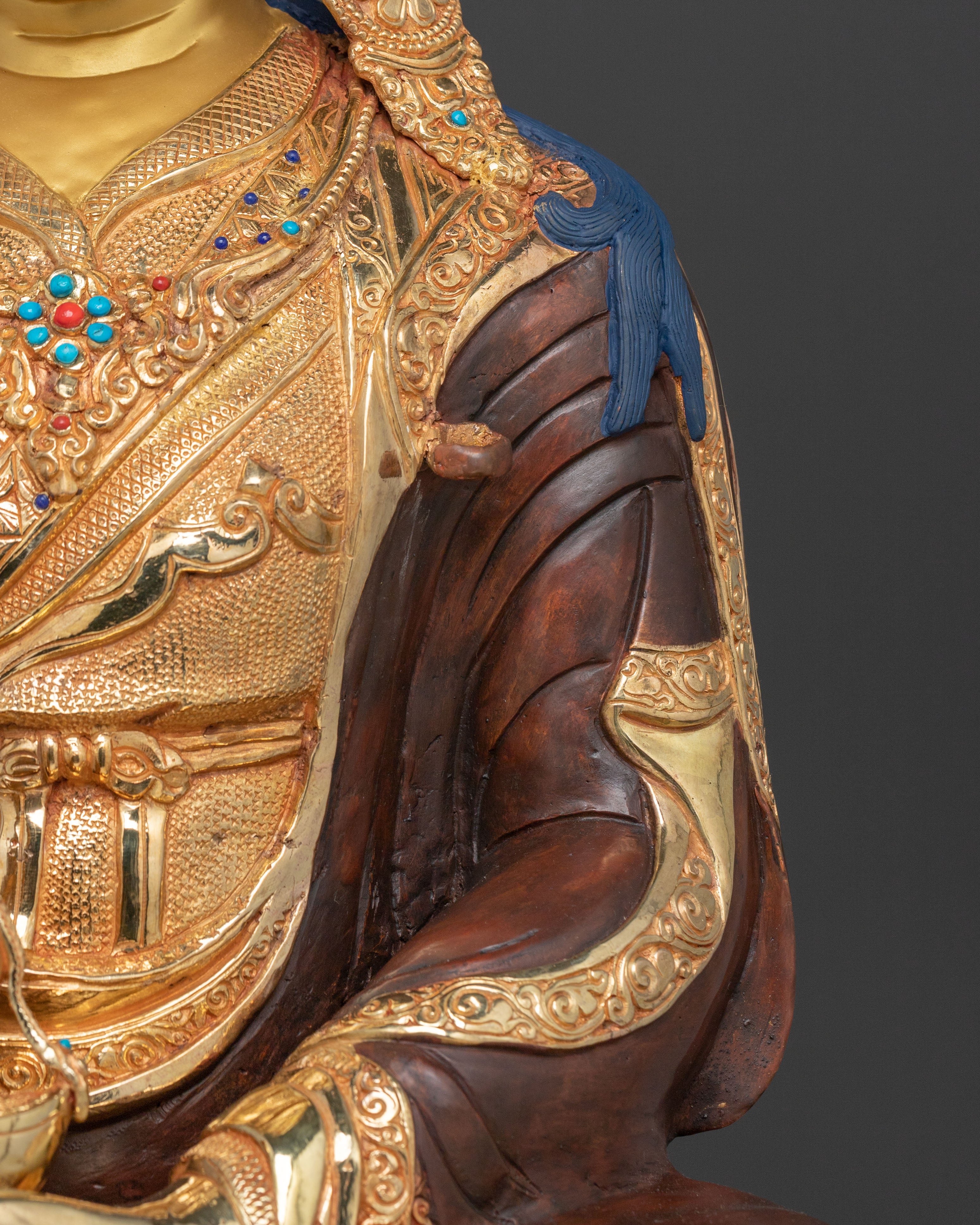 Guru Rinpoche Sacred Protector Statue | Tibetan Buddhist Altar Decor