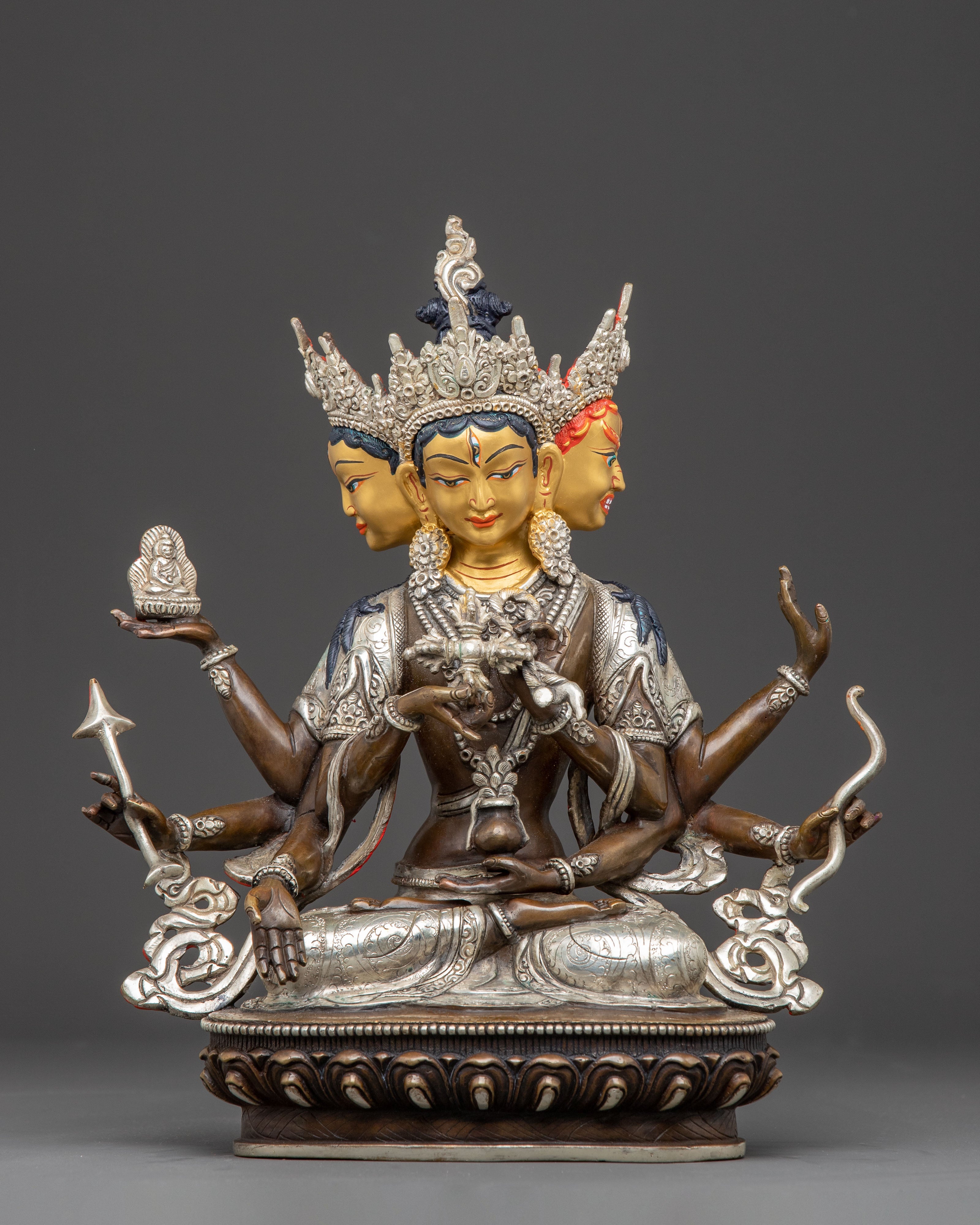 Traditional Namgyalma Oxidized Copper Body Statue