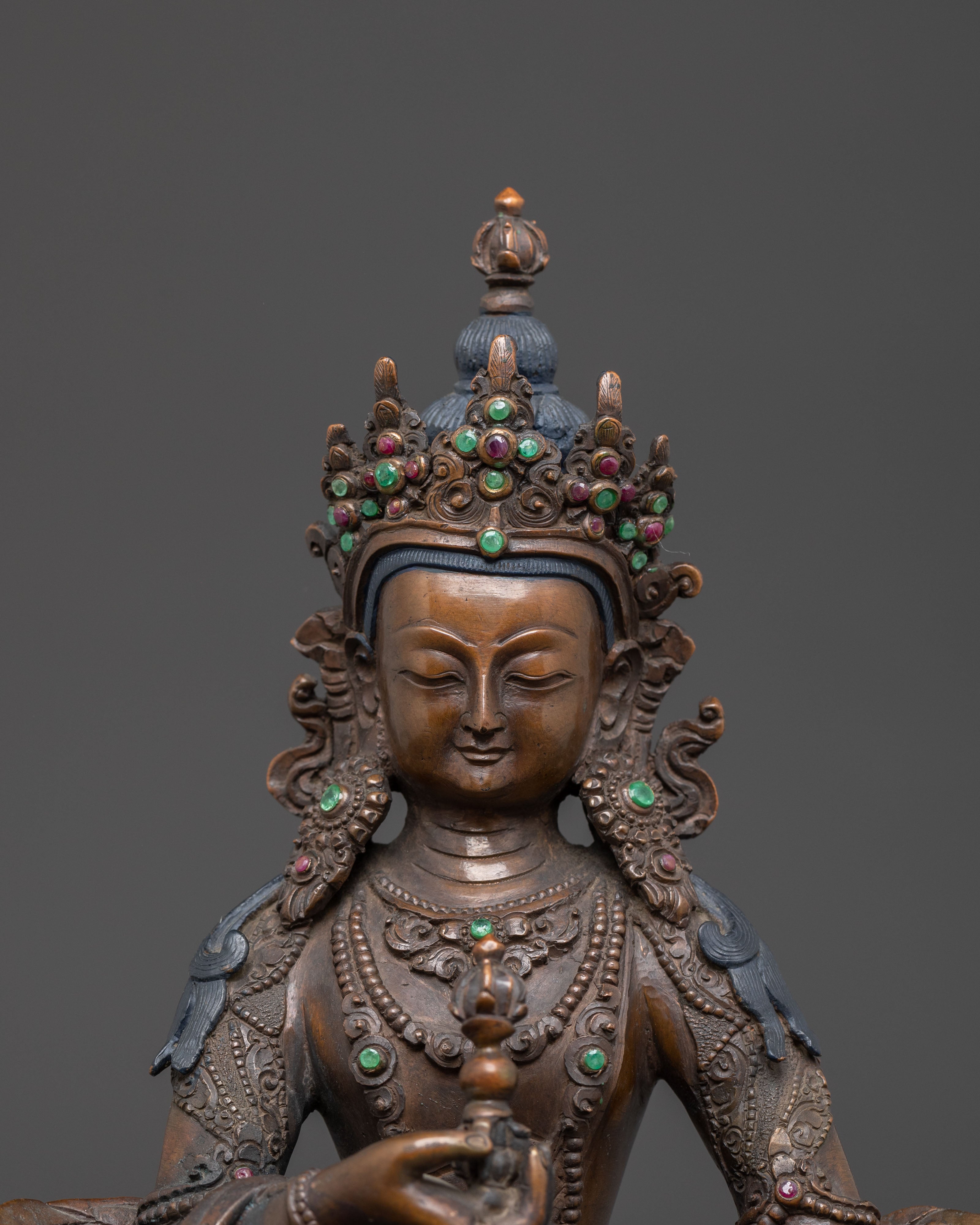 Handcrafted Copper Statue of Vajrasattva | Spiritual Purification