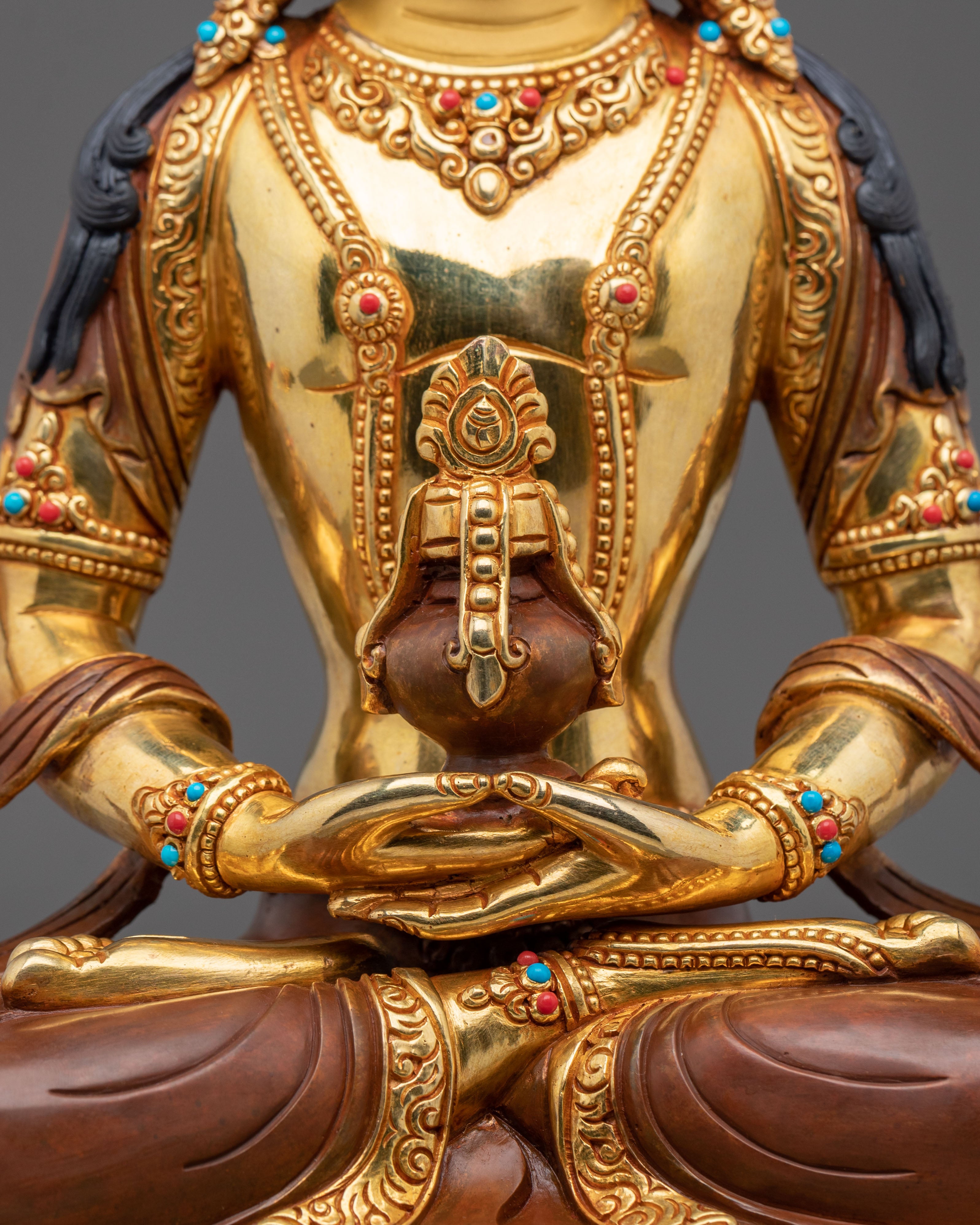 Traditional Amitayus Sculpture | Tibetan Buddhist Altar Art