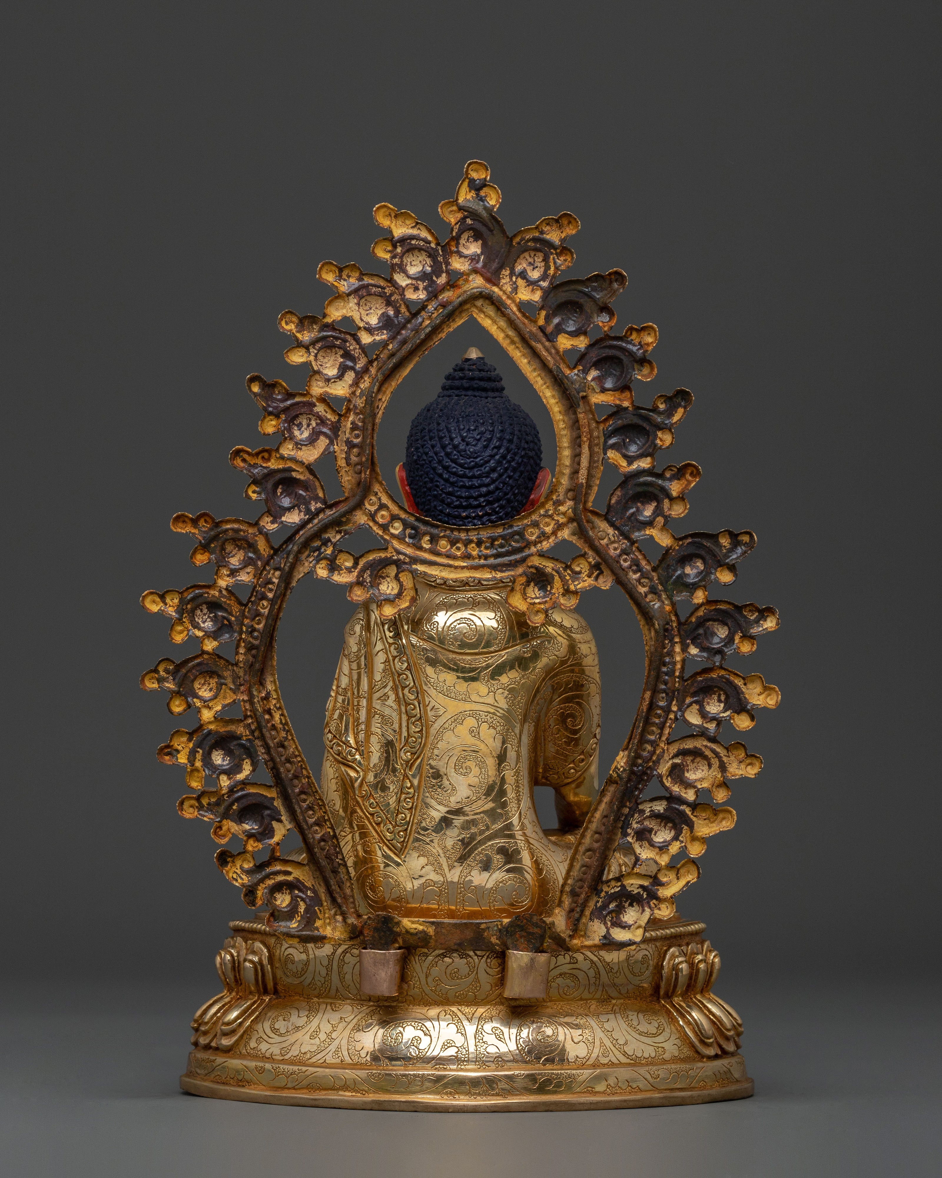 Shakyamuni Buddha Enlightenment Dharma Statue | 24K Gold Gilded