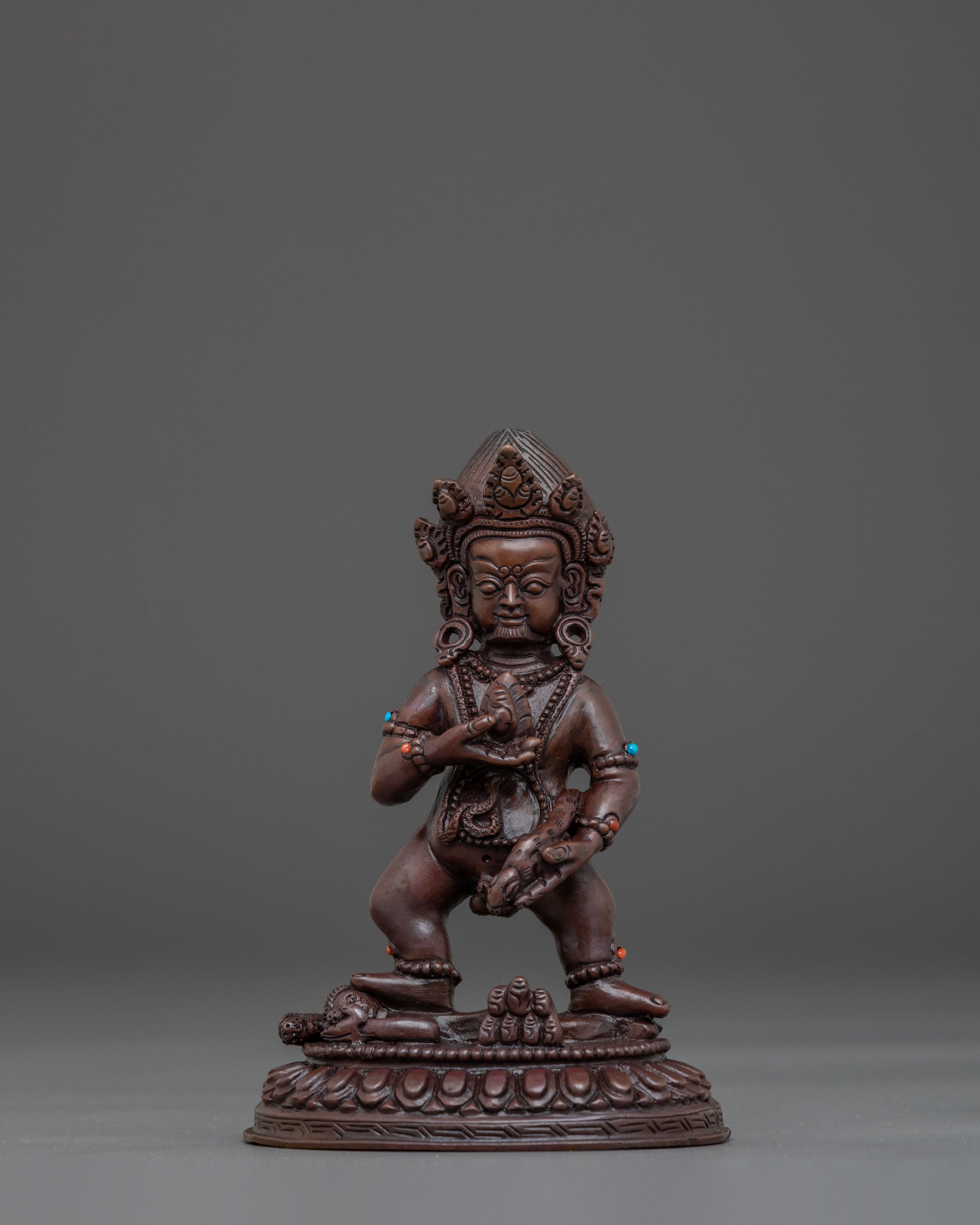 Handmade Black Dzambhala Sculpture | Home Decor