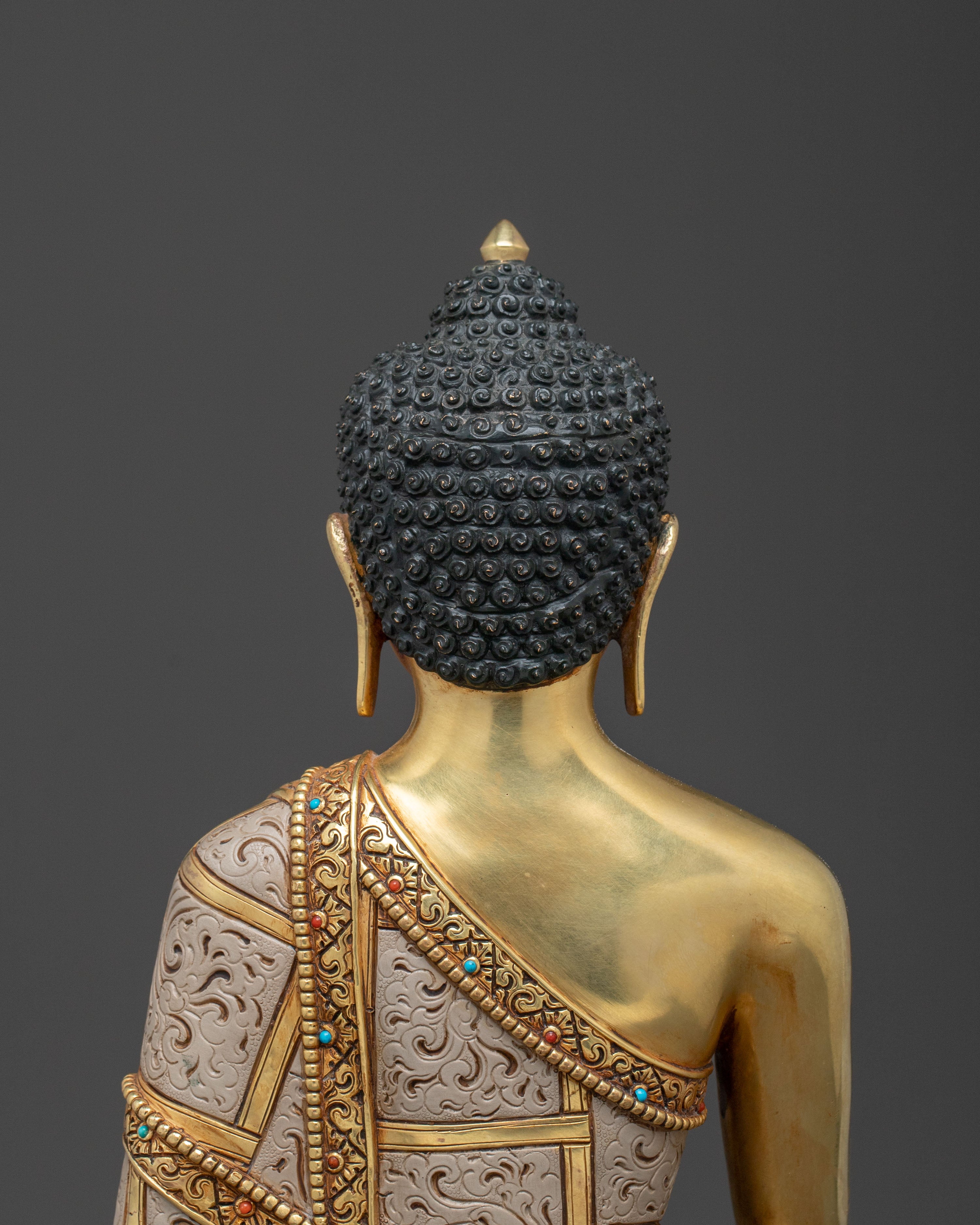 Shakyamuni Buddha: 24K Gold Gilded Peace Figure