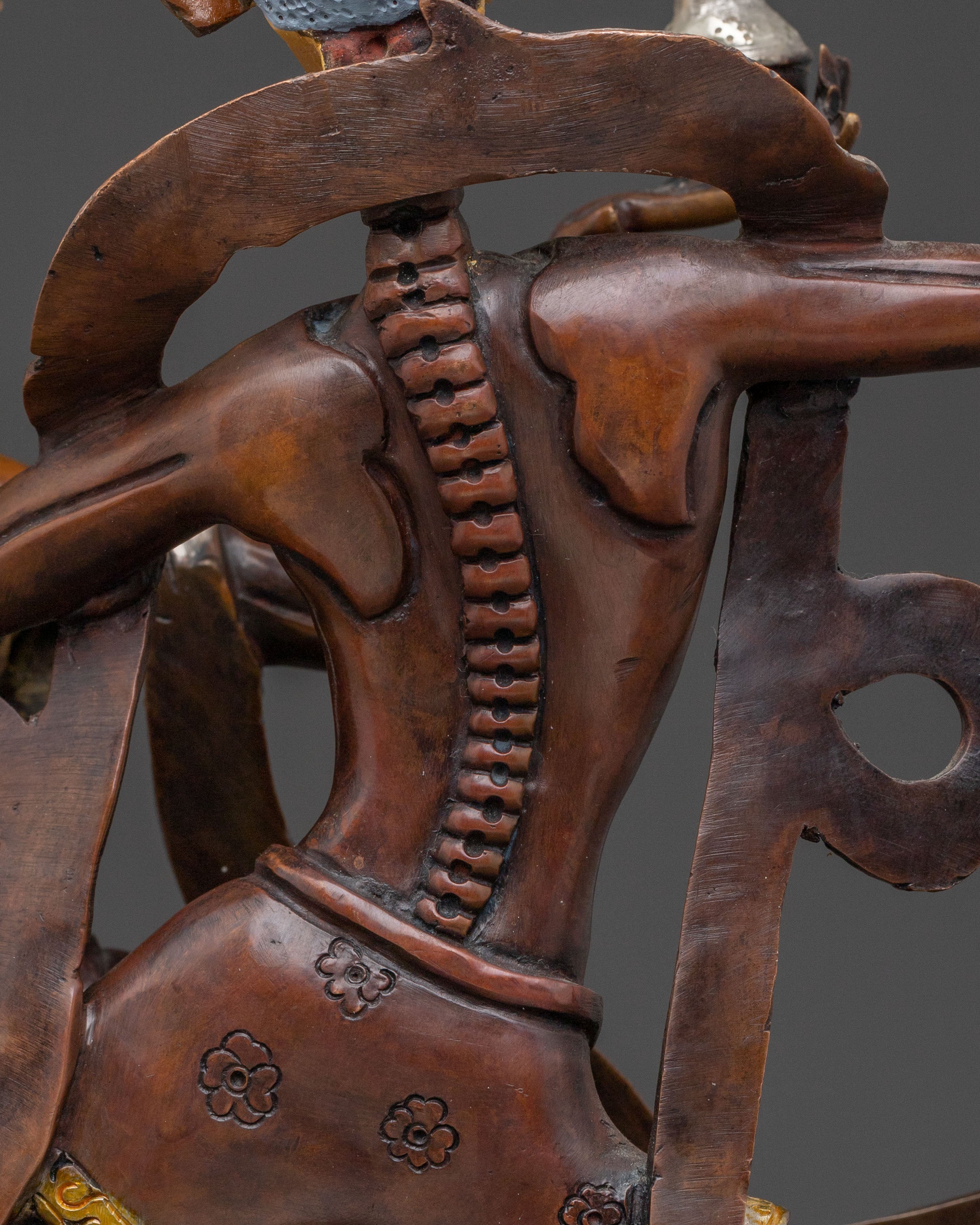 Chittipati Protection Statue: Copper Skeleton Duo