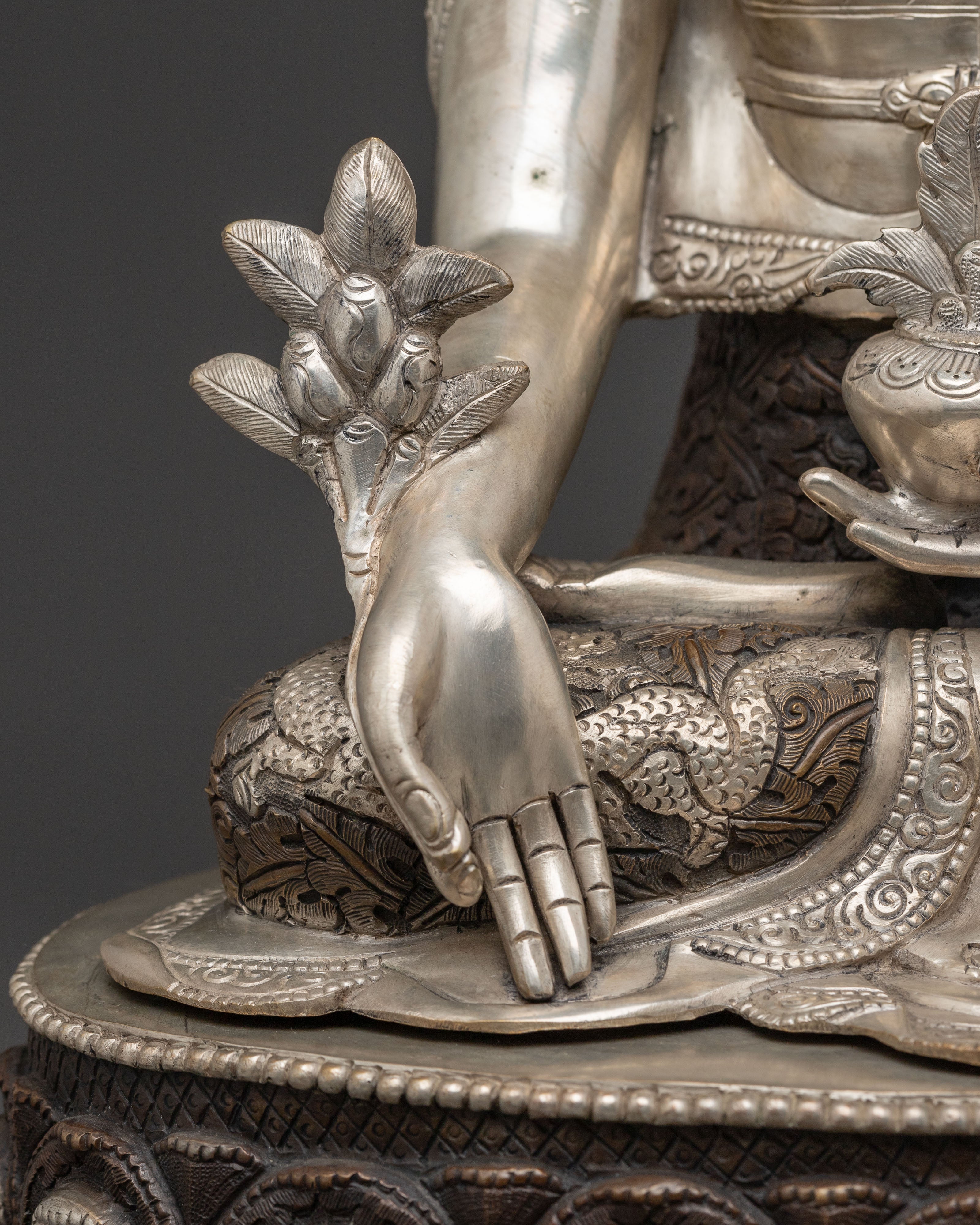 Medicine Buddha: Handcrafted Healing Sculpture