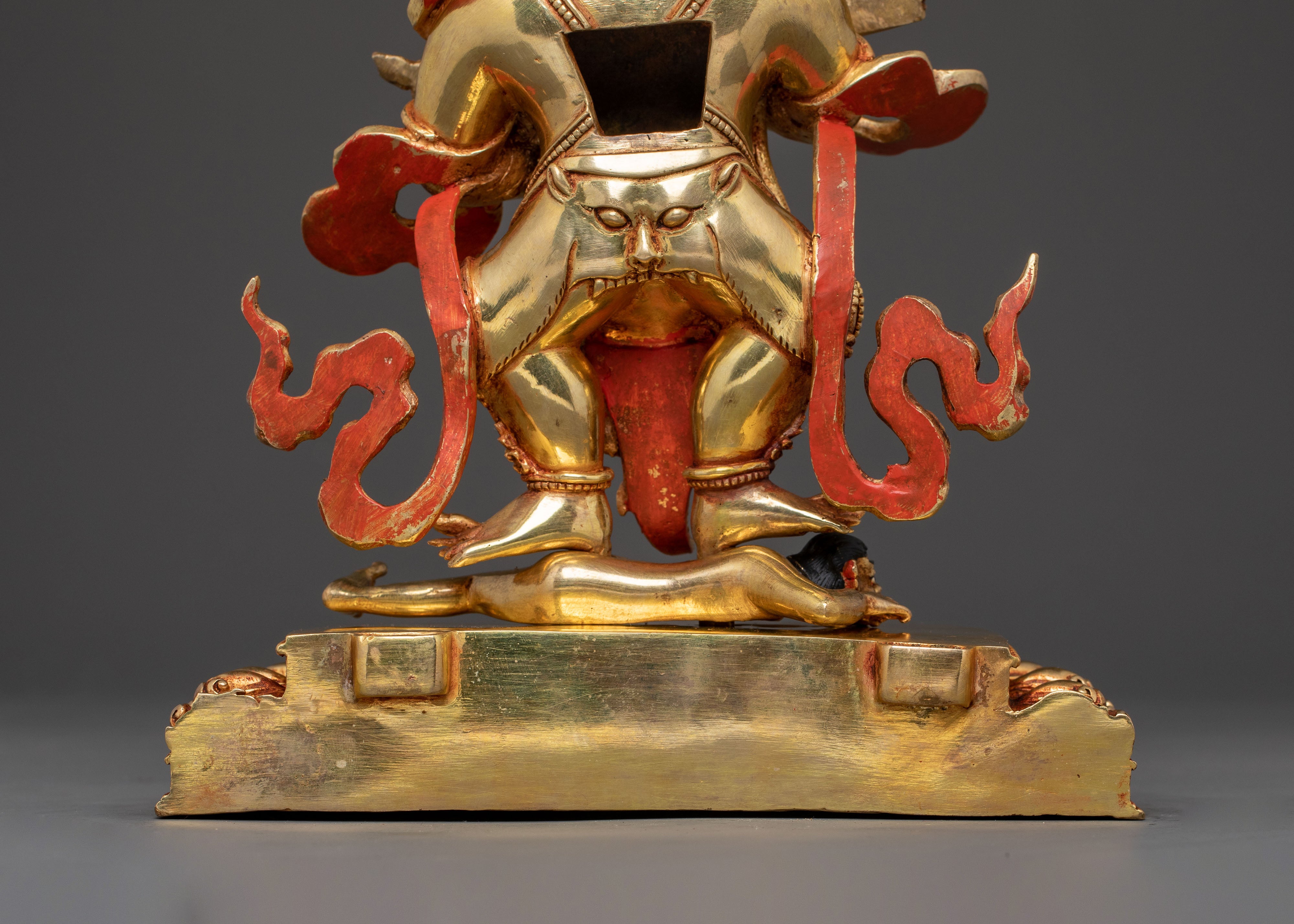 Shakya Mahakala Holy Statue | Hand-Gilded Copper Art