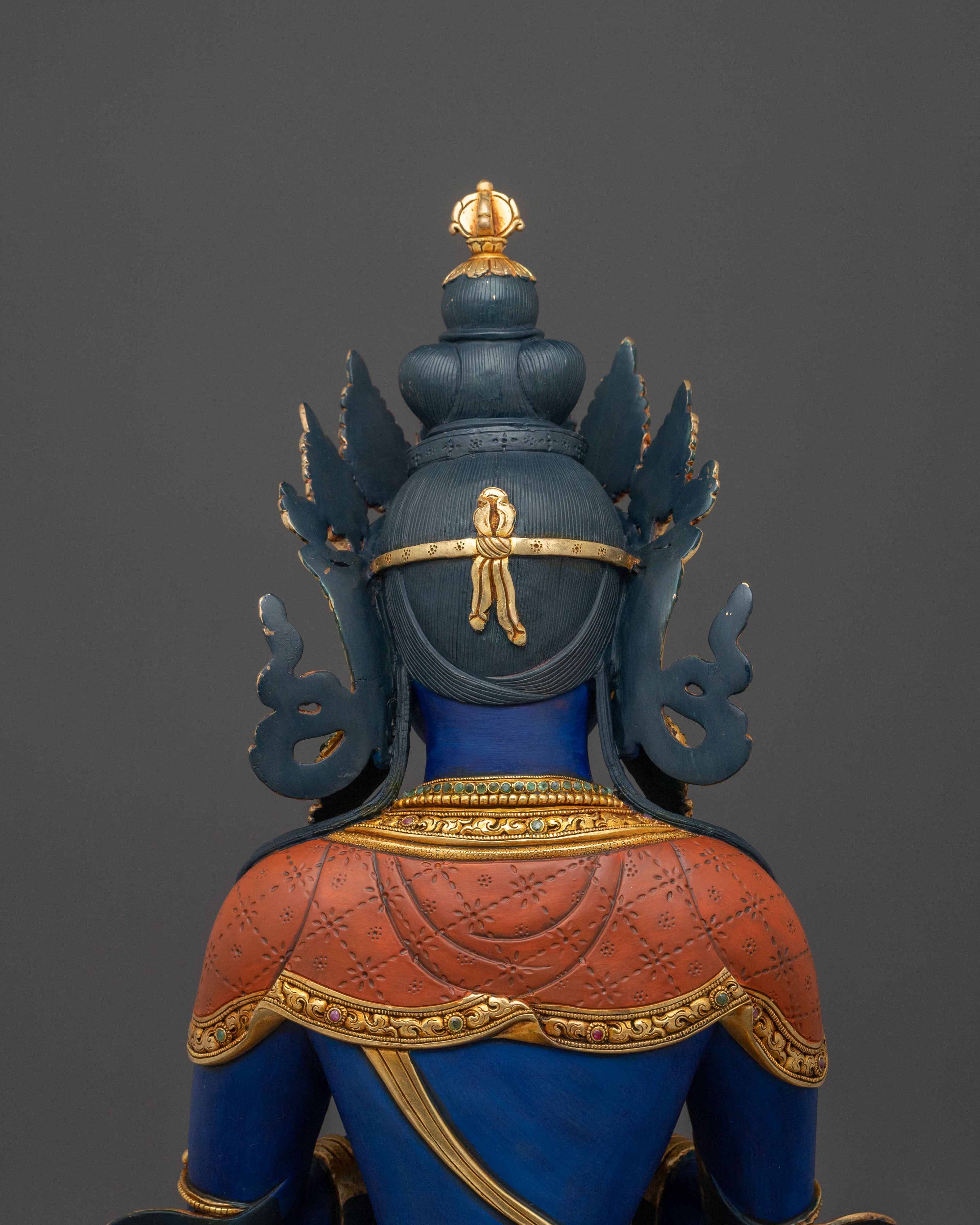 Vajradhara Statue | Exquisite 24K Gold Gilded Figurine