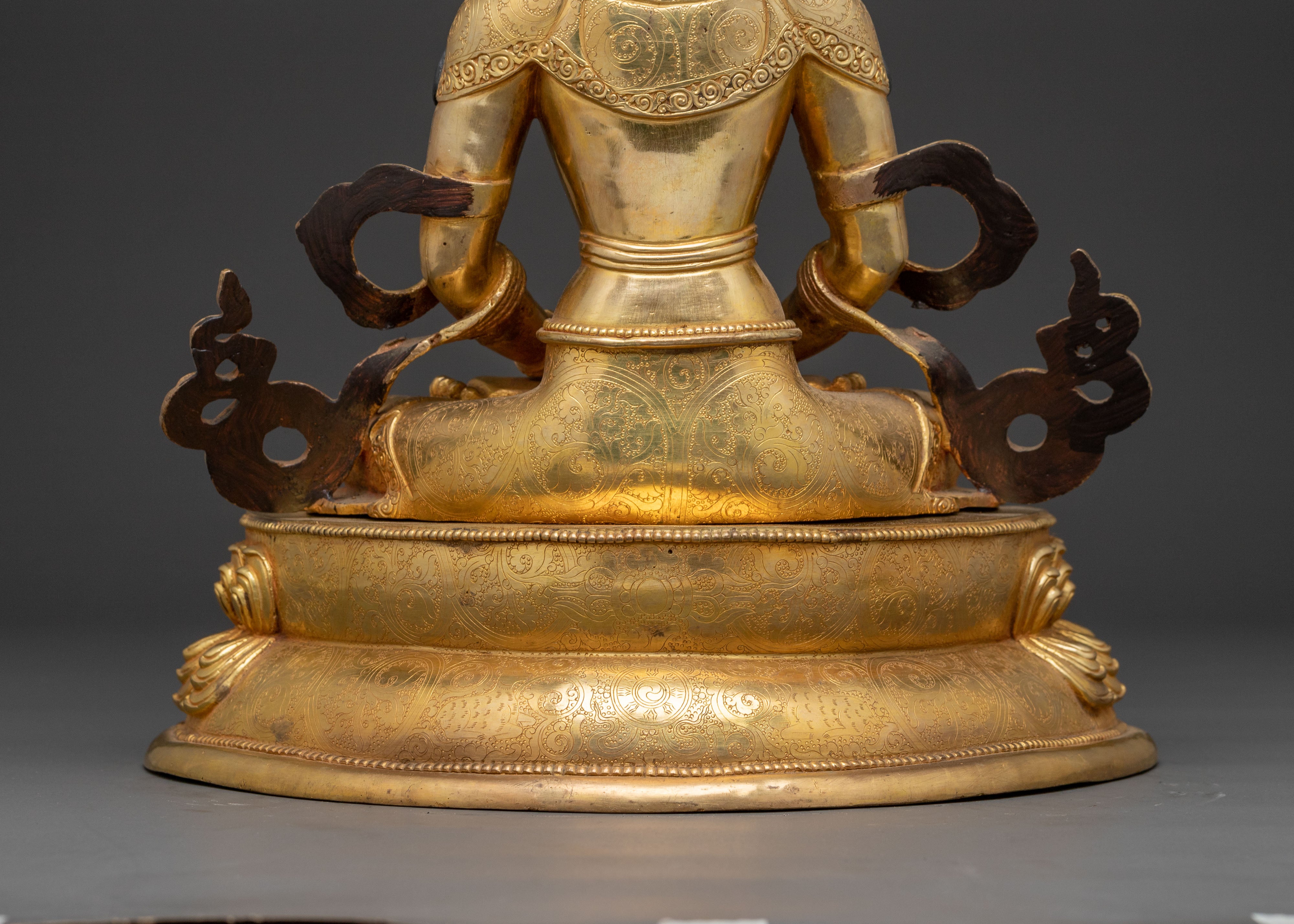 Handcrafted Amitayus Buddha Figurine | Golden Divinity
