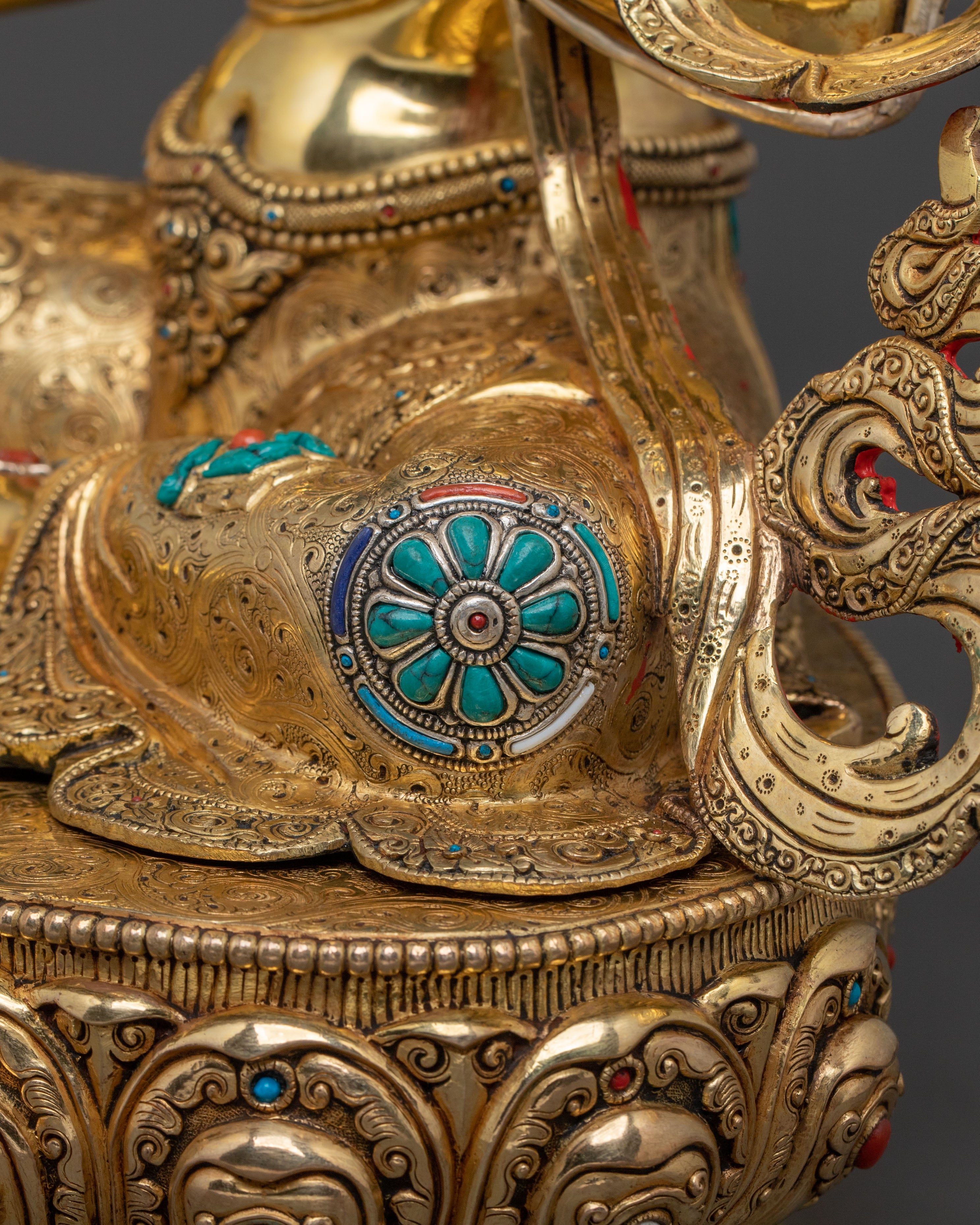 A Radiant Hand Carved Goddess Green Tara Statue