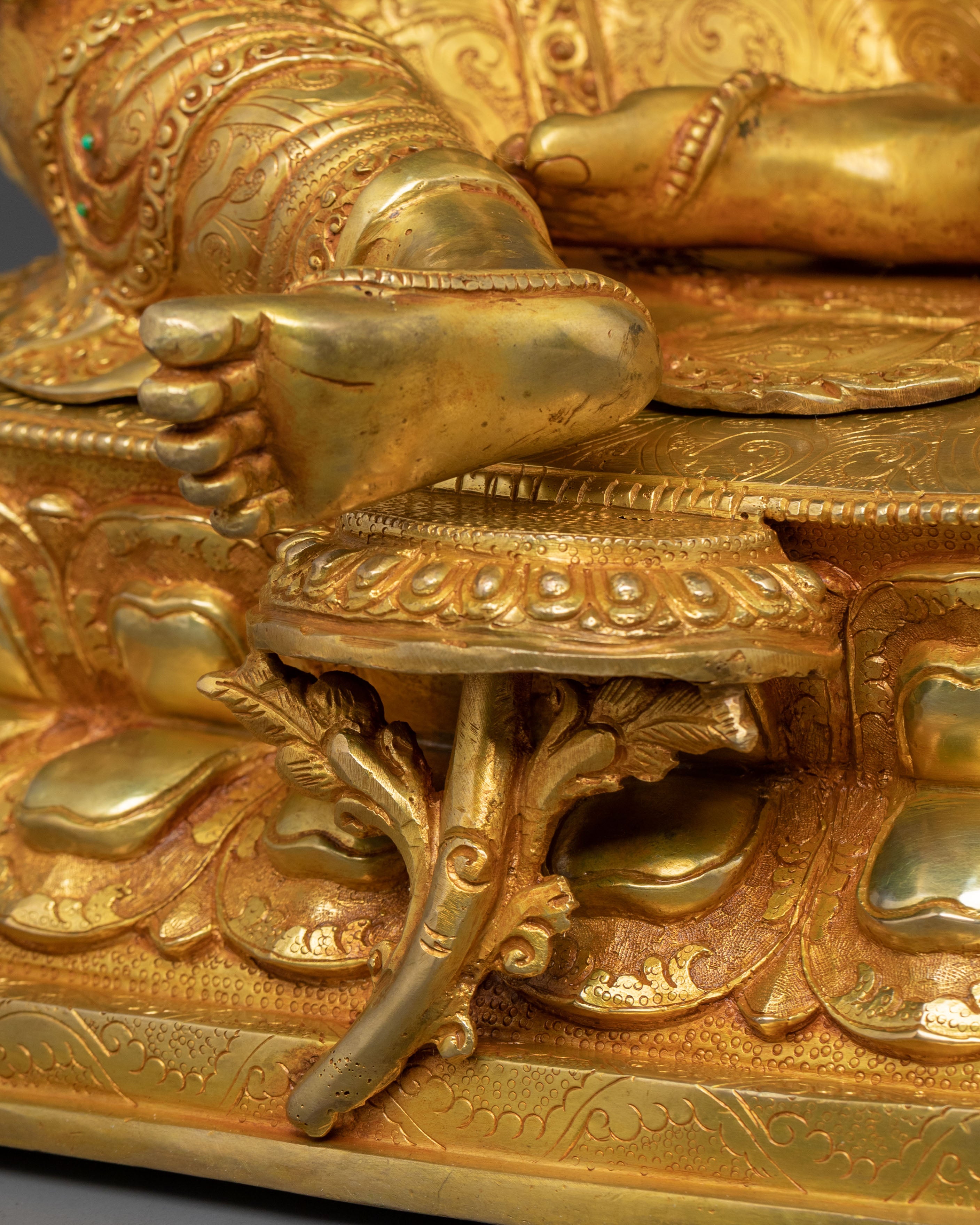 Green Tara Golden Statue | Spiritual Guardian