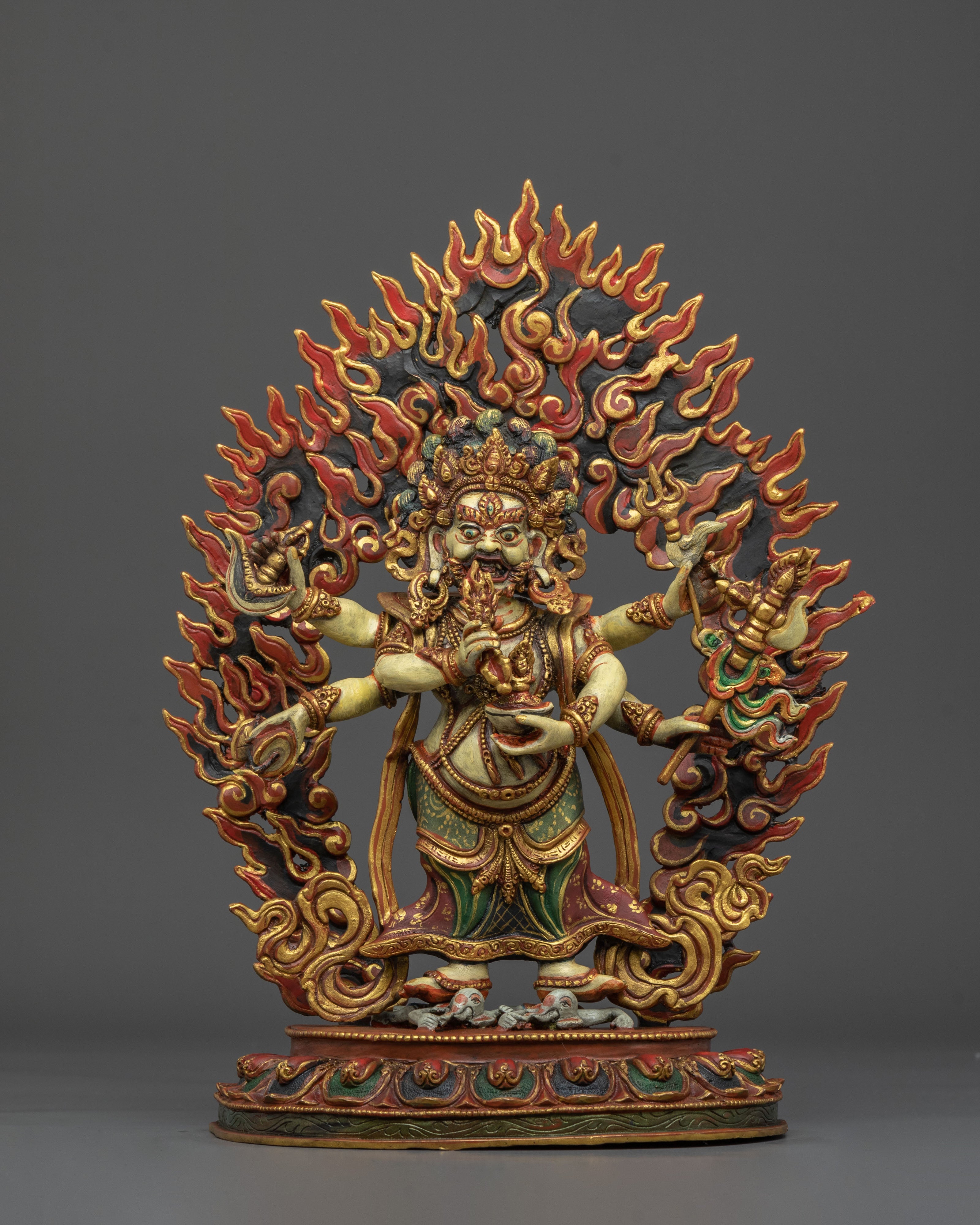 White Mahakala Statue
