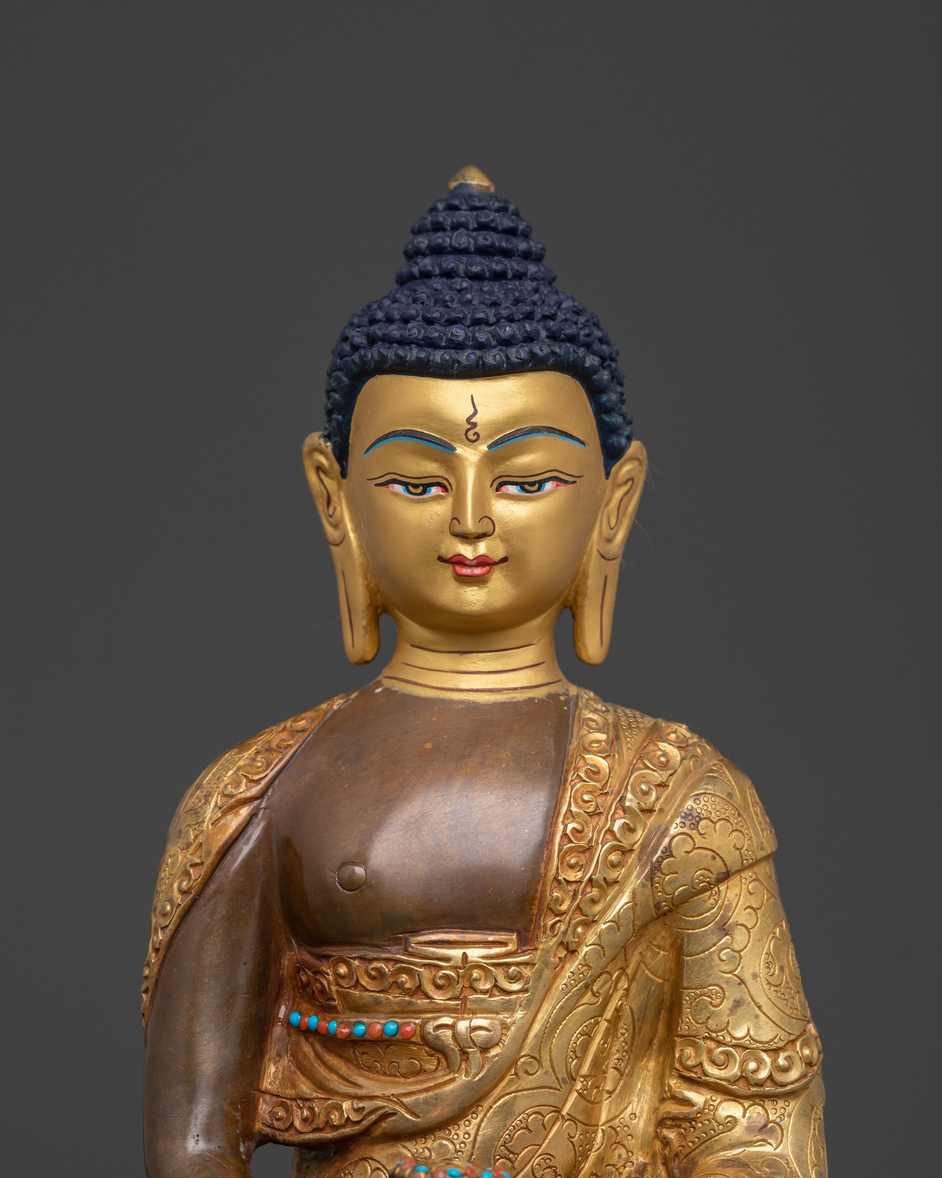Golden Amitabha Buddha Sculpture