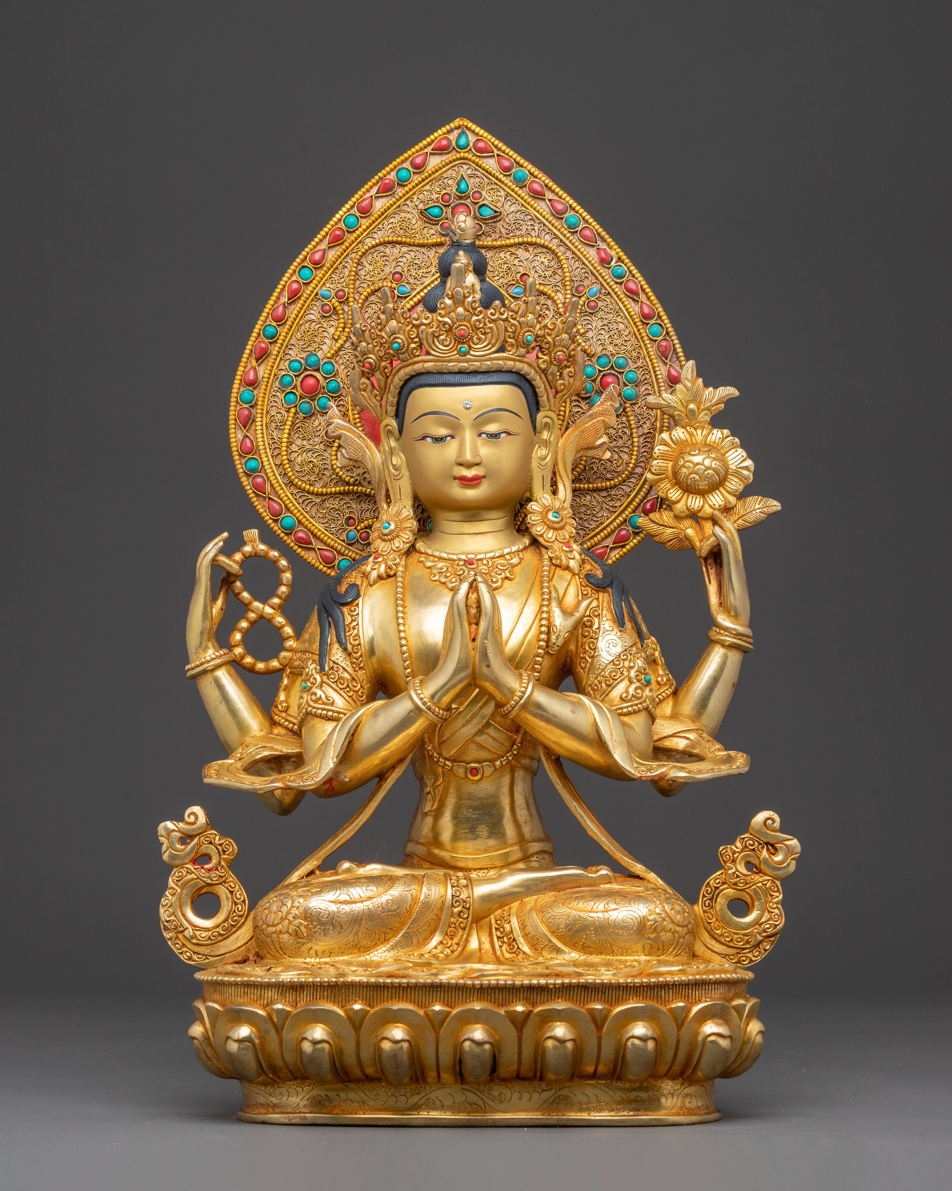 Radiant Statue of Bodhisattva Chenrezig | Protector of All Beings
