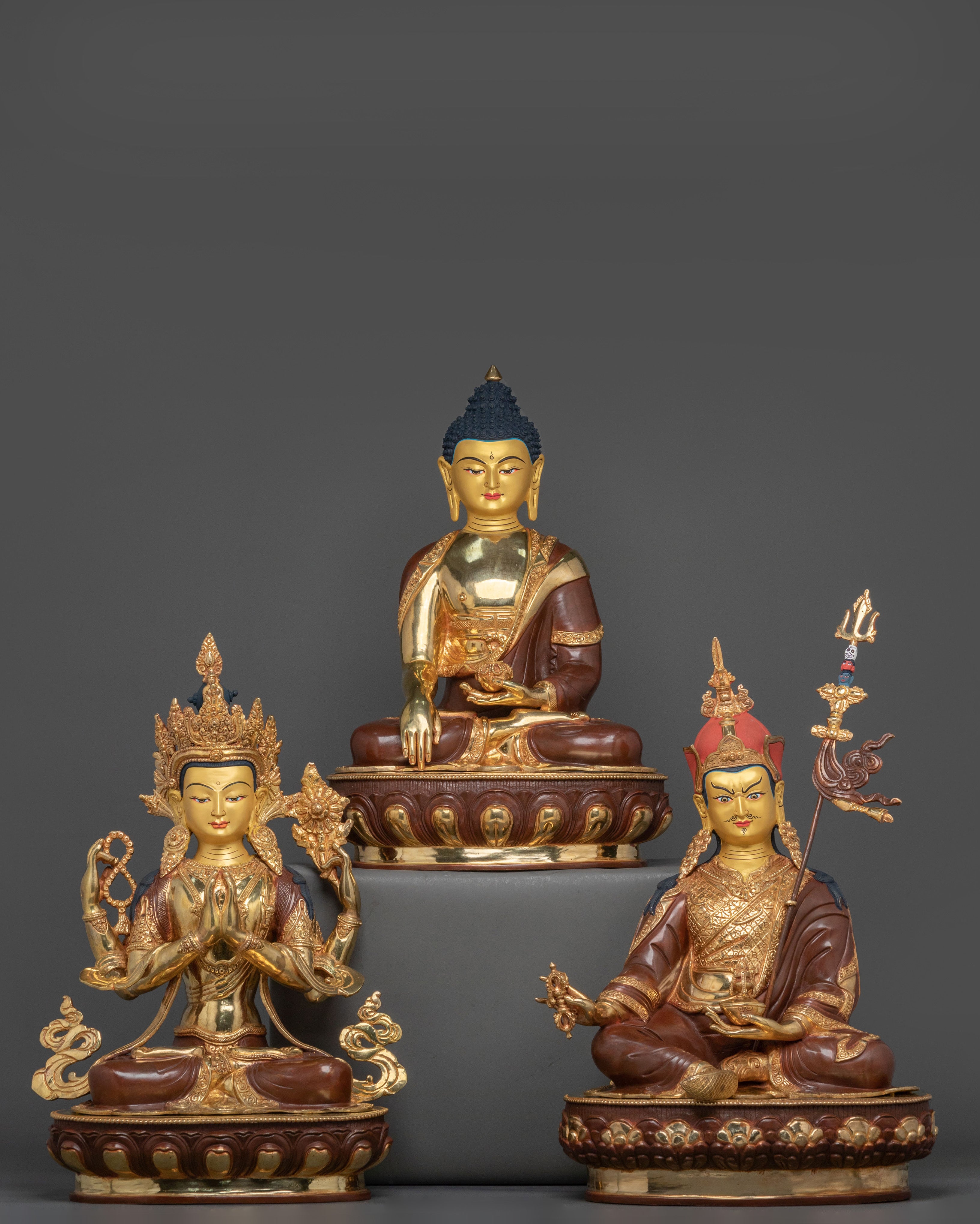 Buddha Dharma Sangha Statue Set