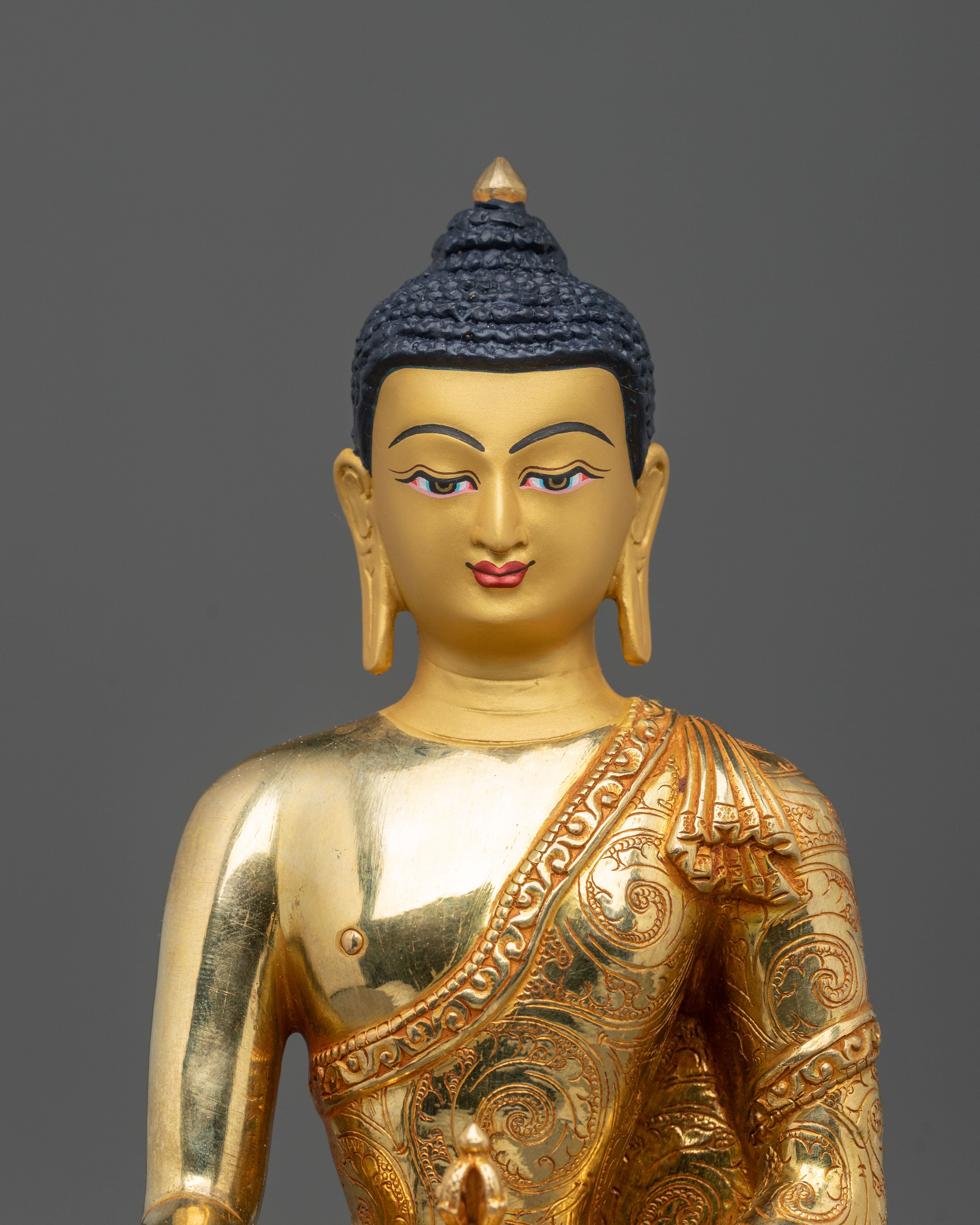 Hand Carved Mitrugpa Sculpture | Serene Divinity in Copper
