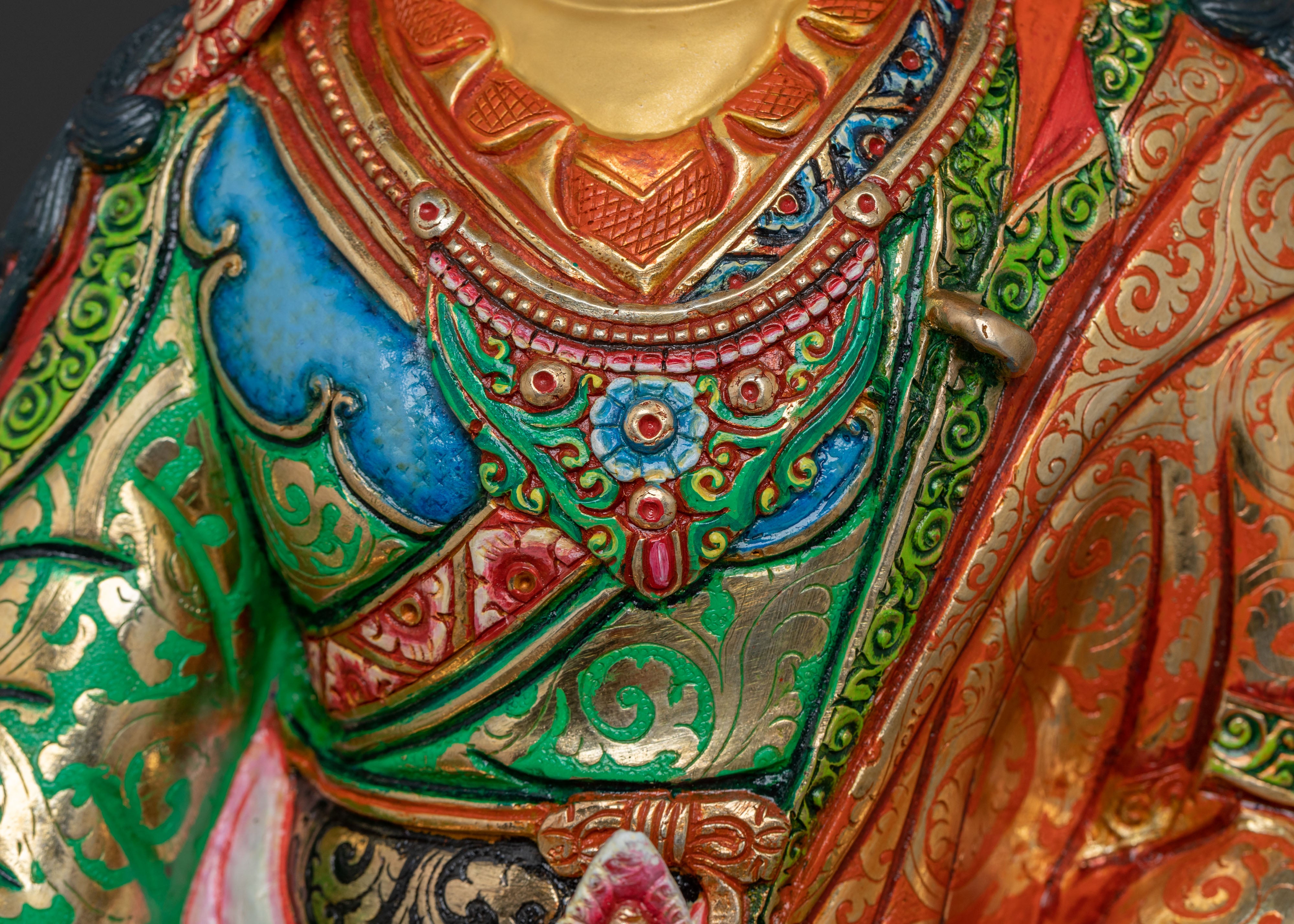 Guru Rinpoche Protector Statue: Sacred Figure
