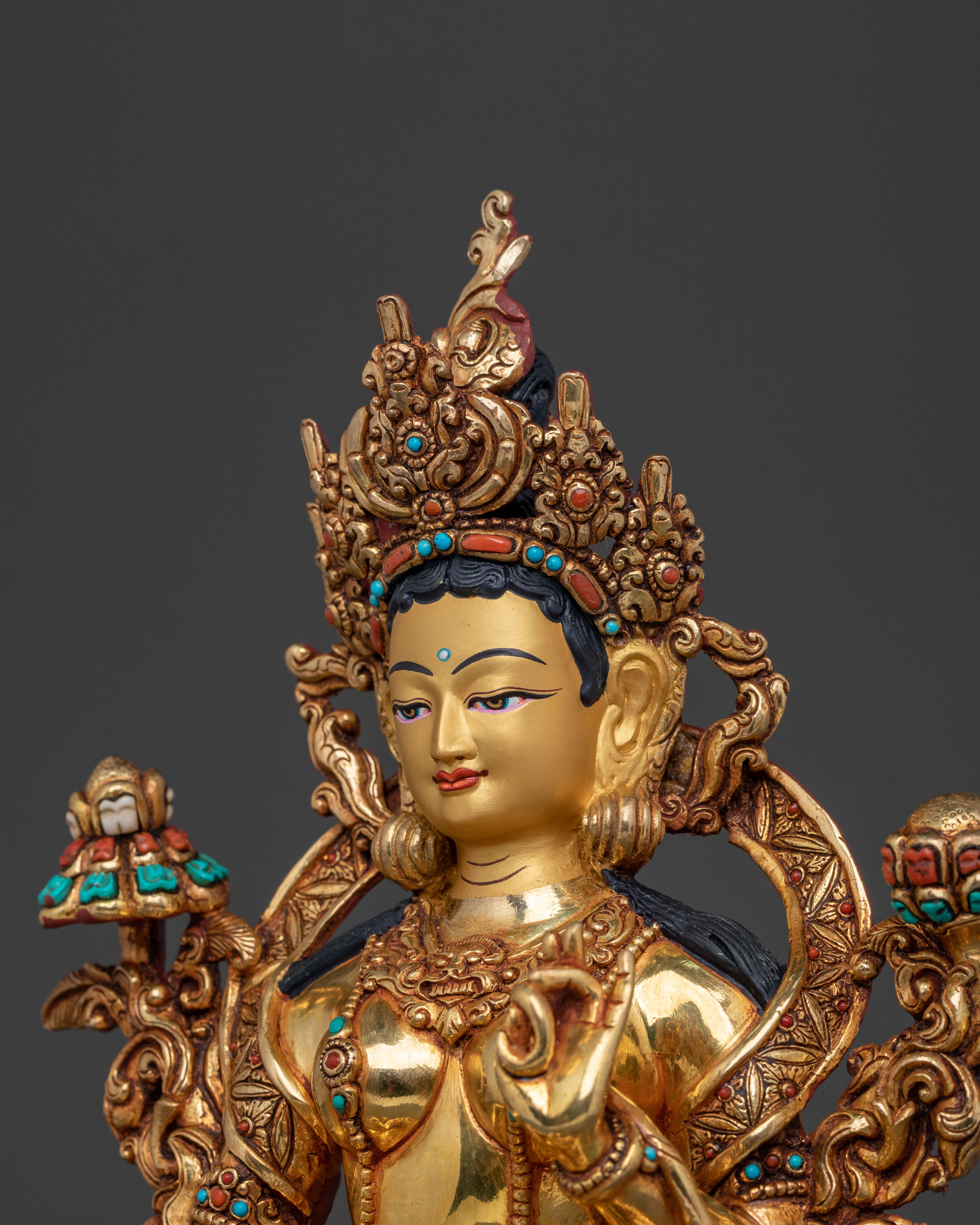Green Tara: Handcrafted Mother Figurine