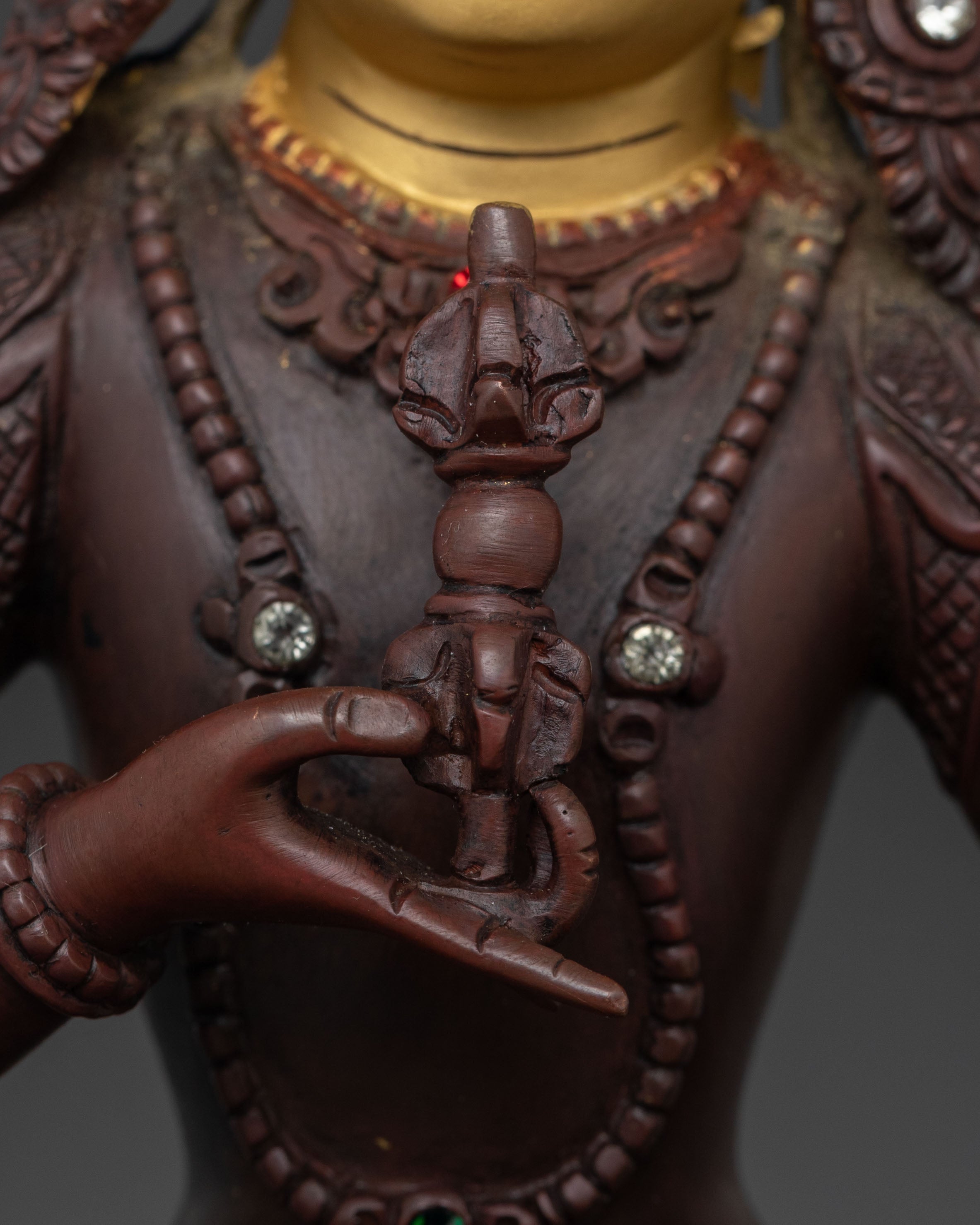 Vajrasattva Statue of Ultimate Purity | Oxidized Copper Sculpture