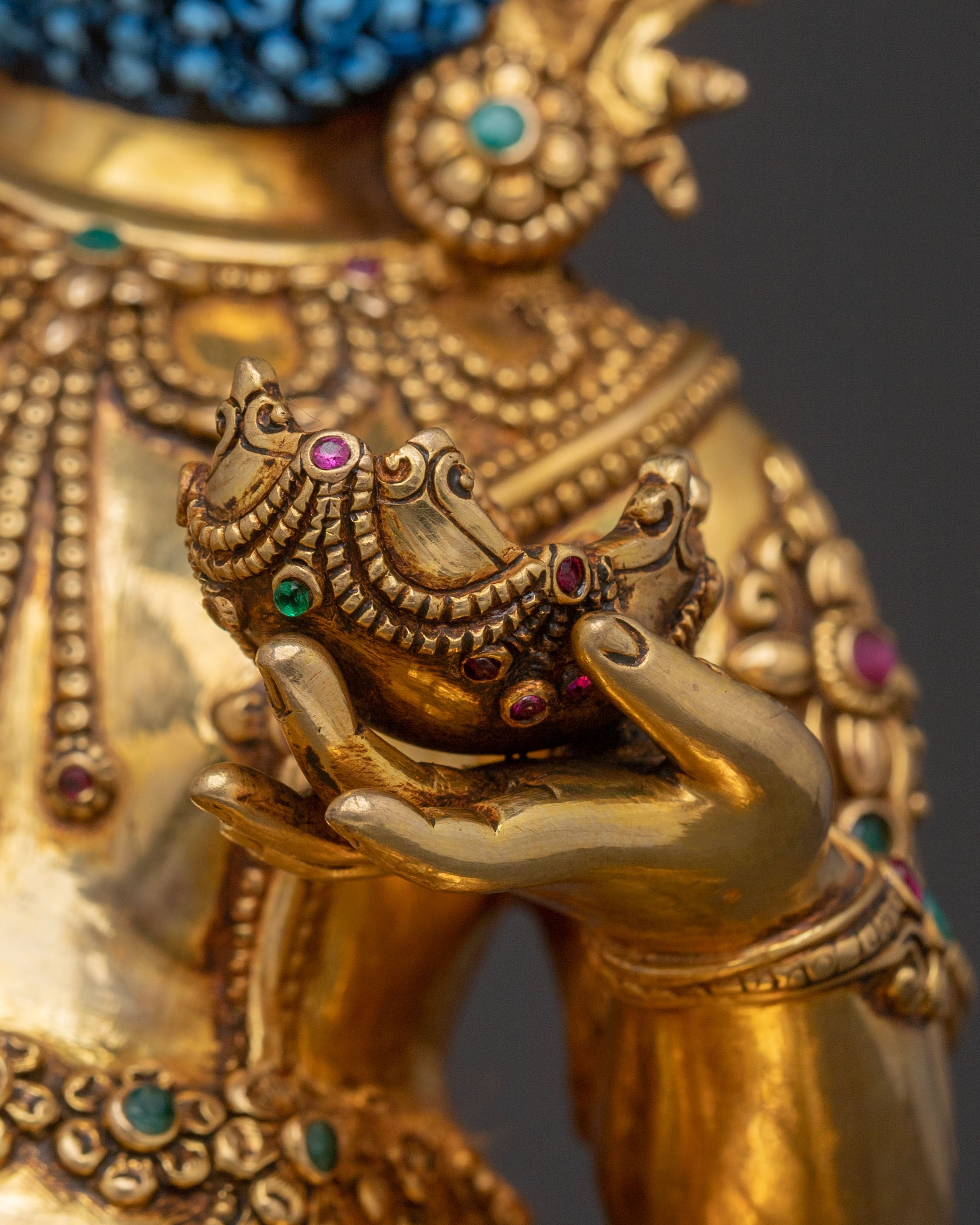 Virupa Golden Statue: Radiant Mahasiddha Sculpture