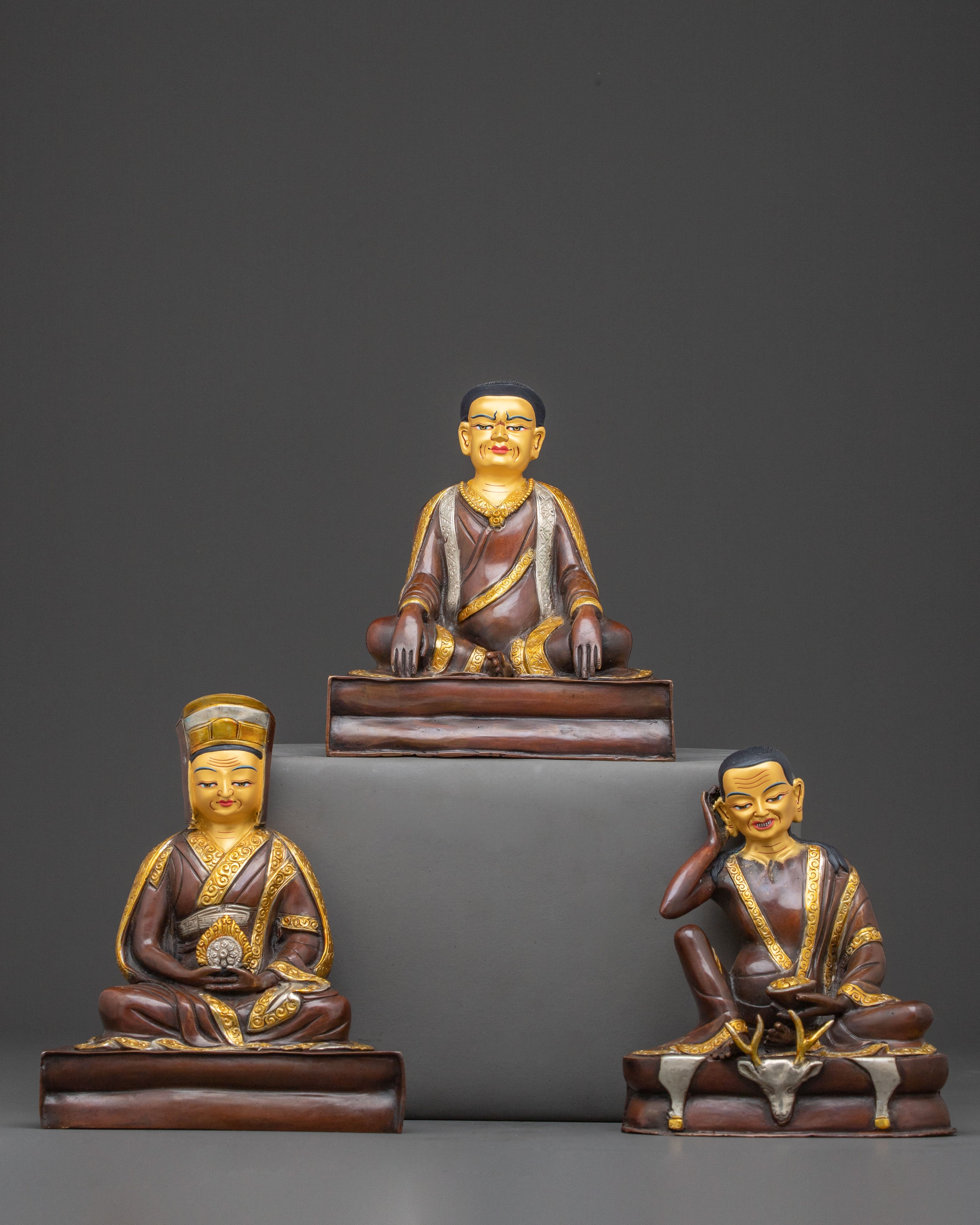 Kagyu Masters Statue Set – Revered Lineage Artistry