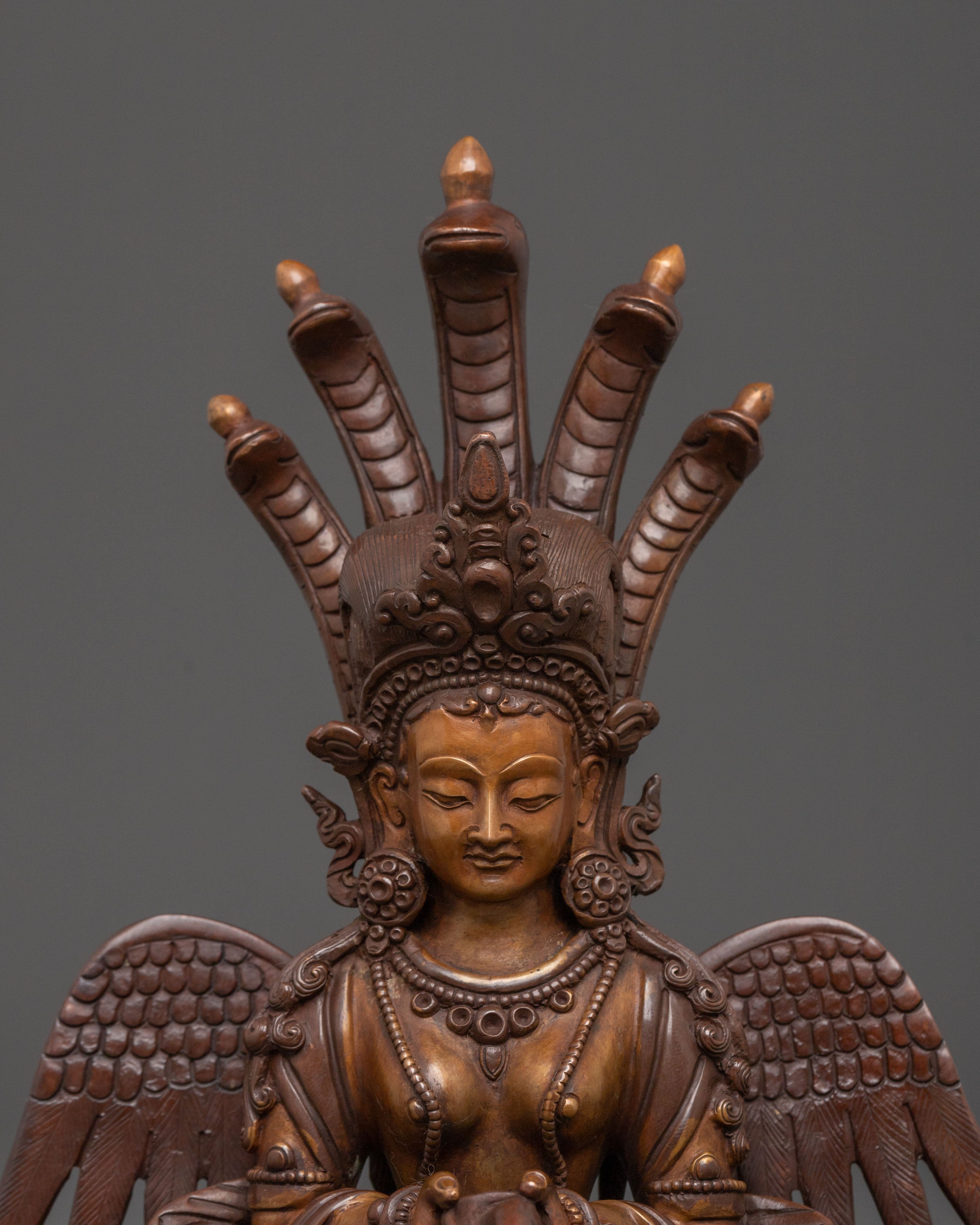Nagkanya Statue Sacred Serpent Deity for Rituals