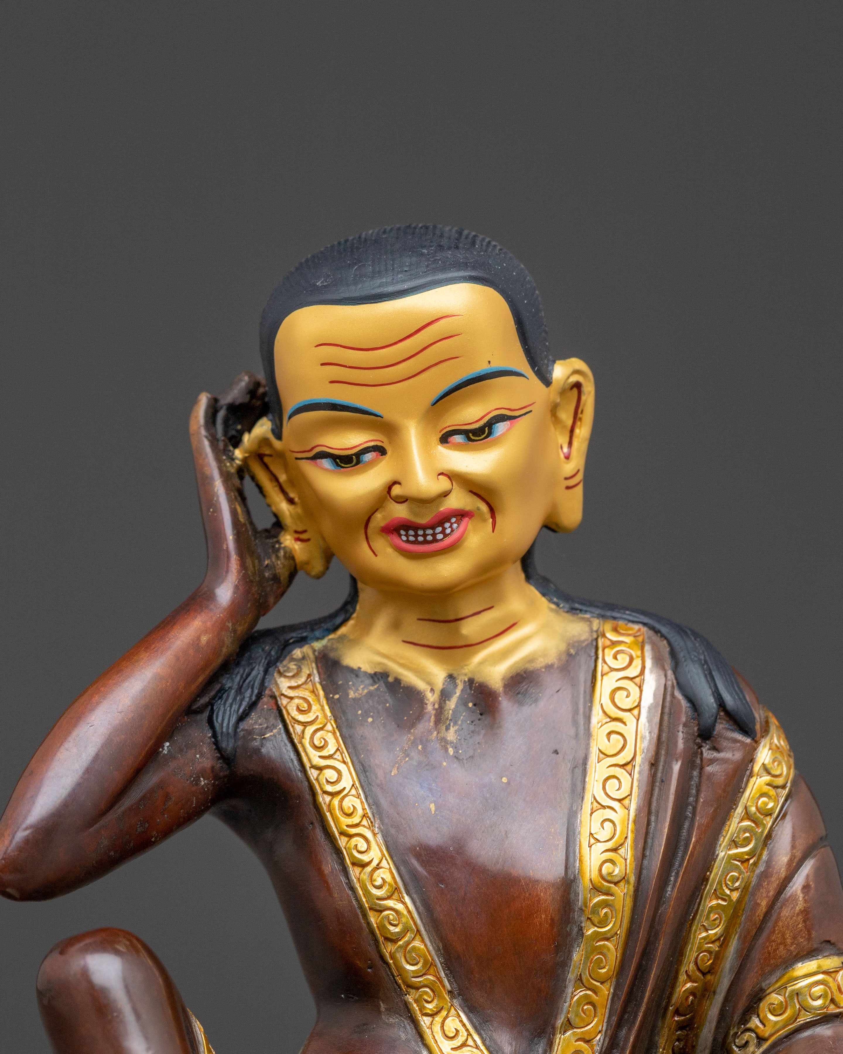 Milarepa Handcrafted Statue: Tibetan Buddhist Master