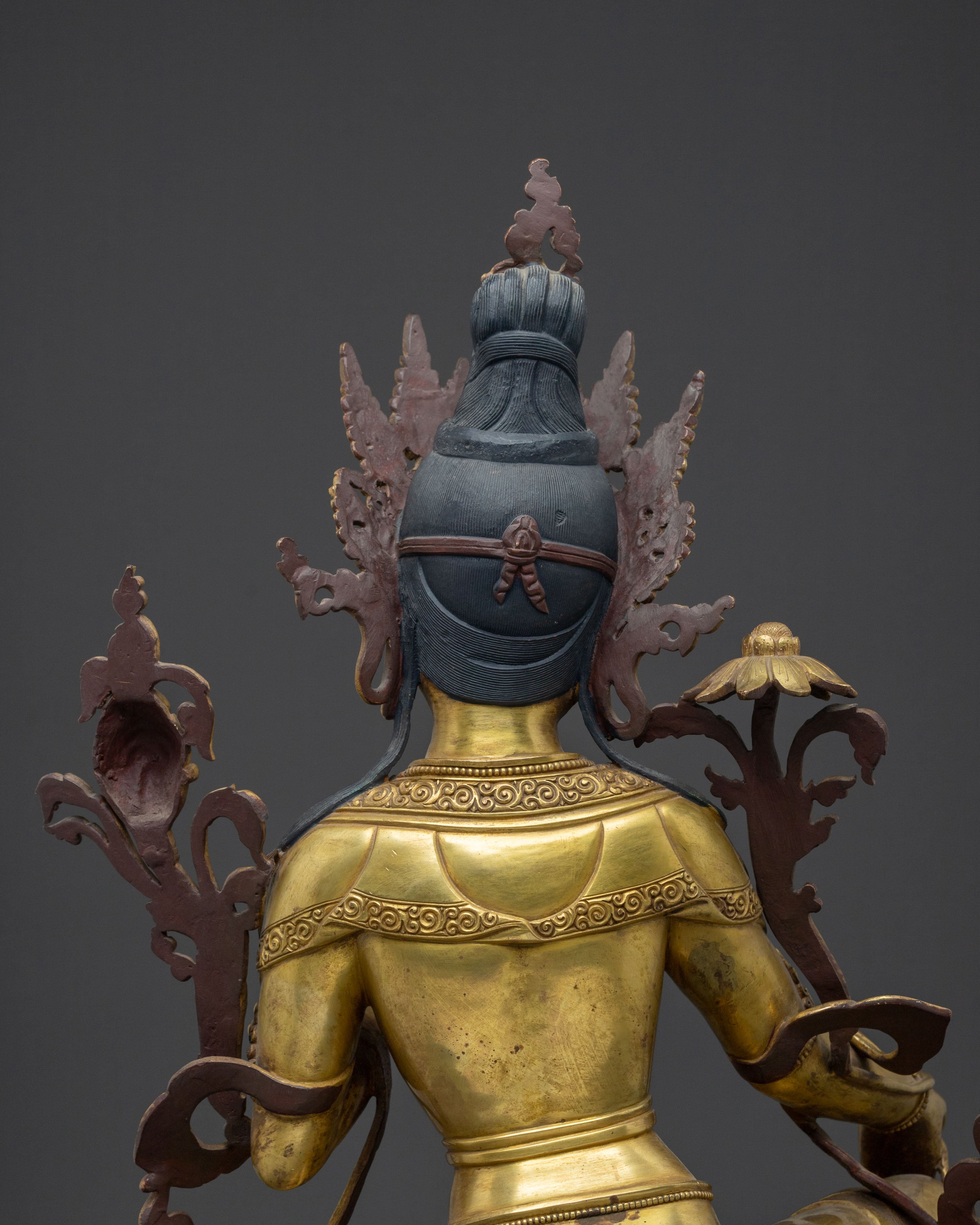 Handmade Green Tara Sacred Statue | Swift Liberator and Sacred Protector