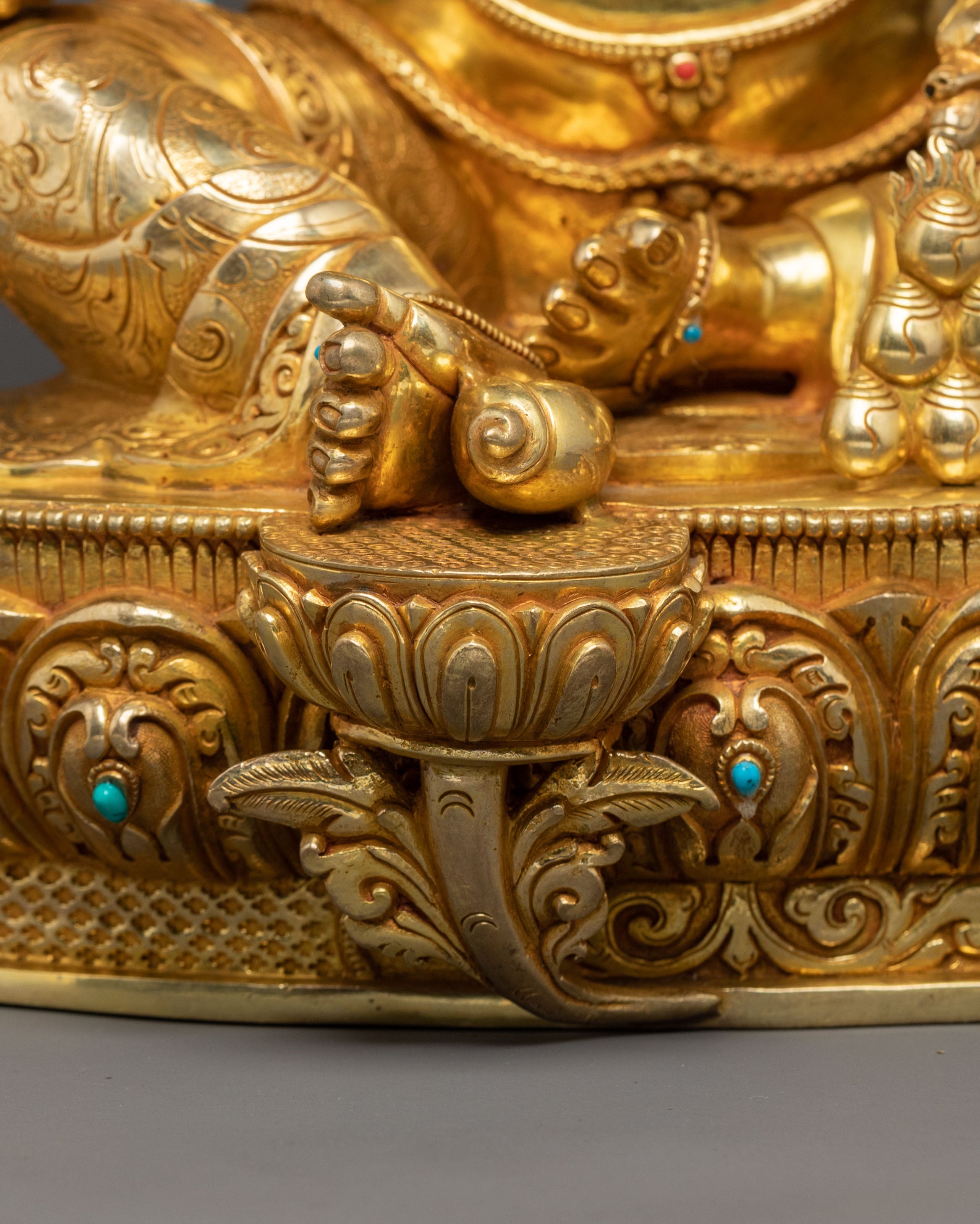 Golden Dzambhala Wealth Deity Statue | Fortune Blessing Sculpture