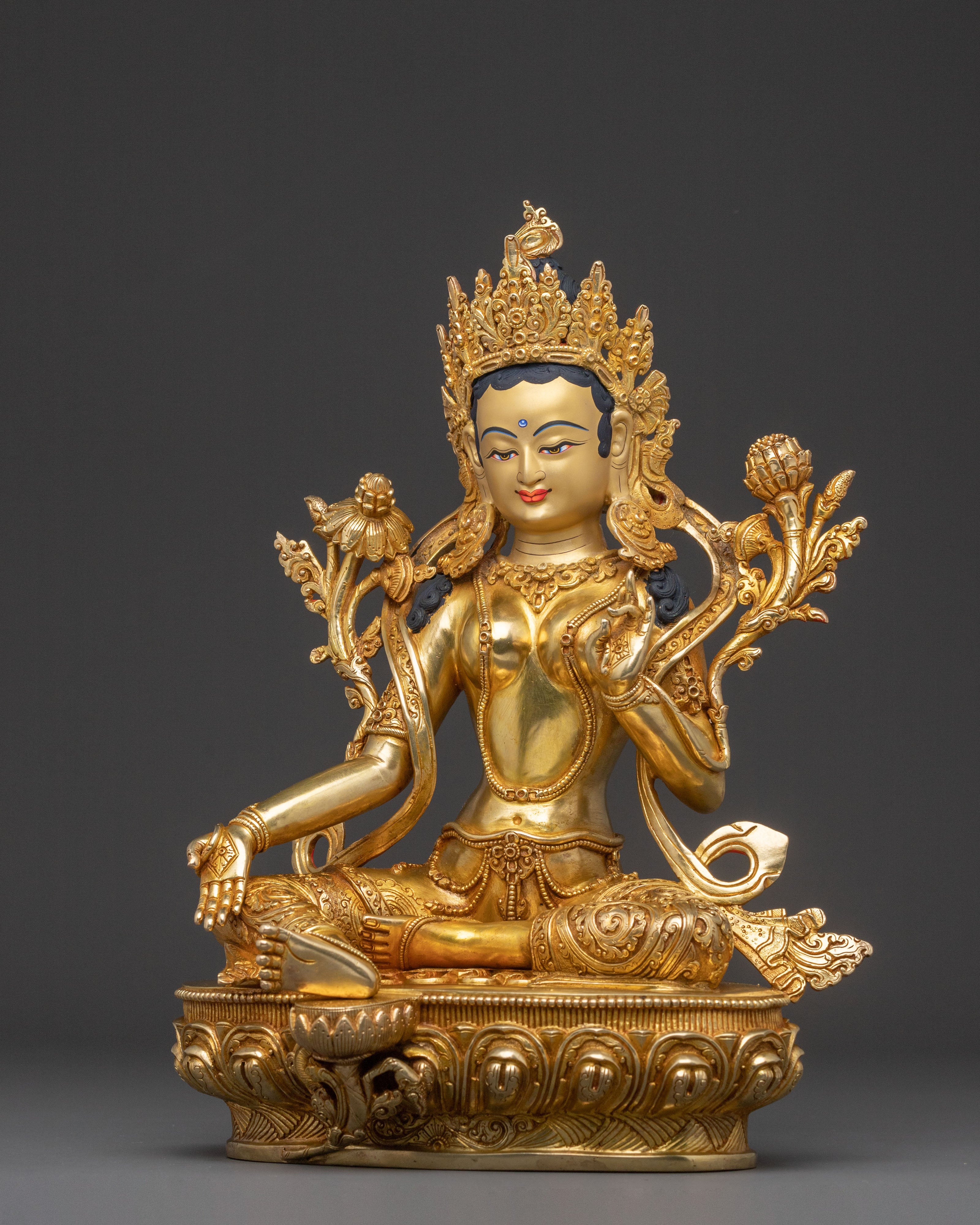Green Tara Statue: Goddess of Compassion