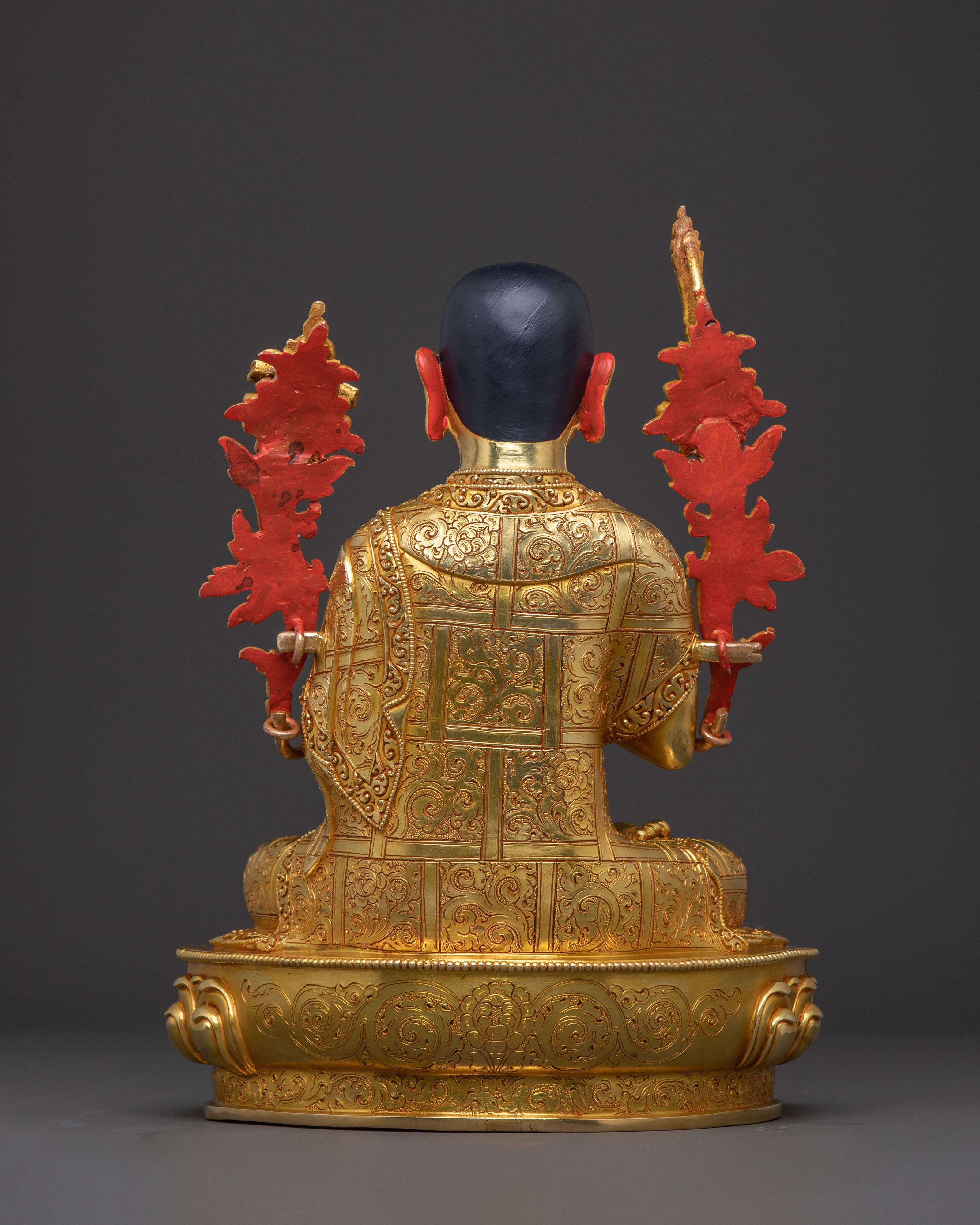 Master Je Tsongkhapa with Disciples Statue Set | Gilded Copper Artistry