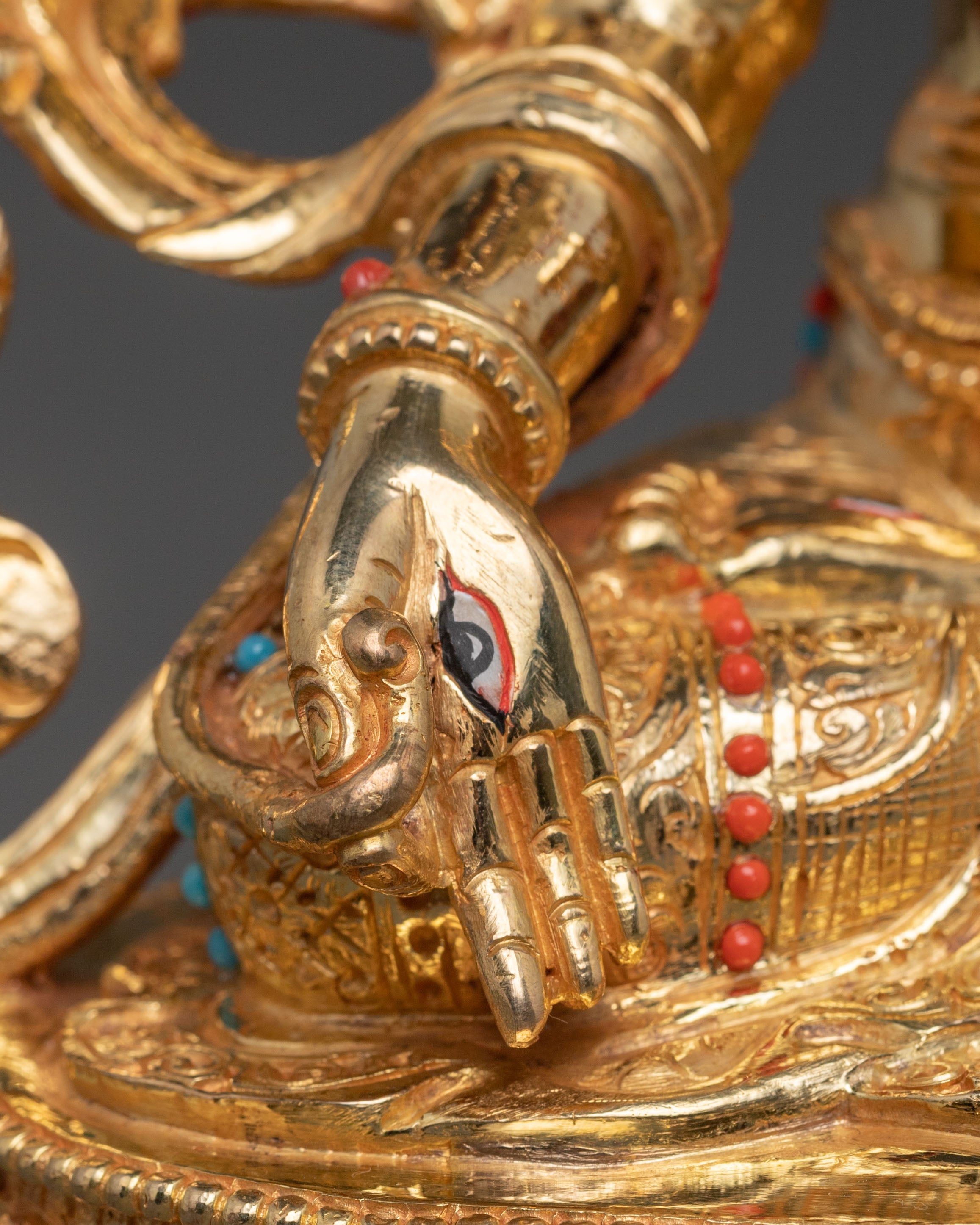 White Tara Figurine | 24K Gold Gilded Healing Goddess