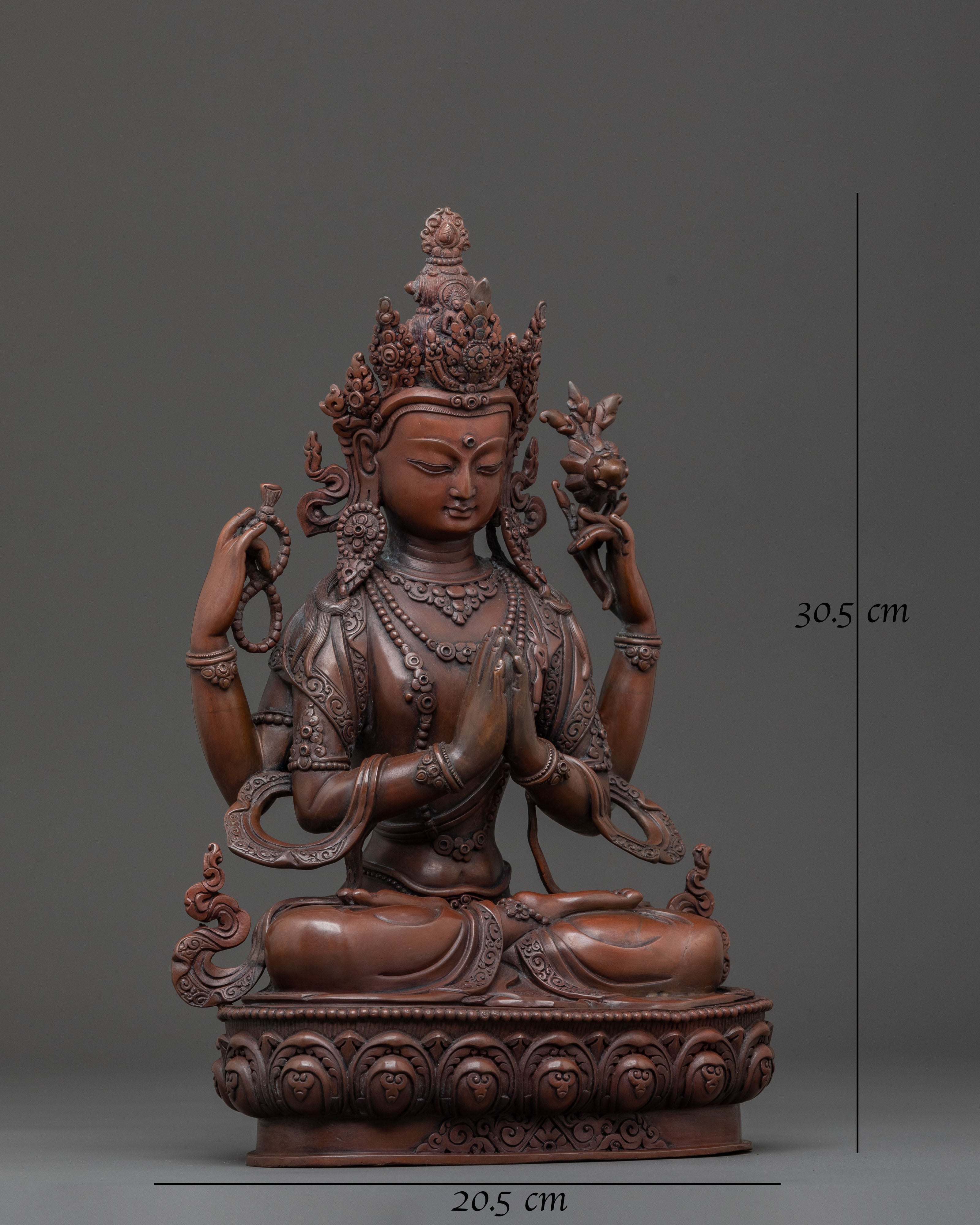 Handcrafted Divine Statue of Chenrezig