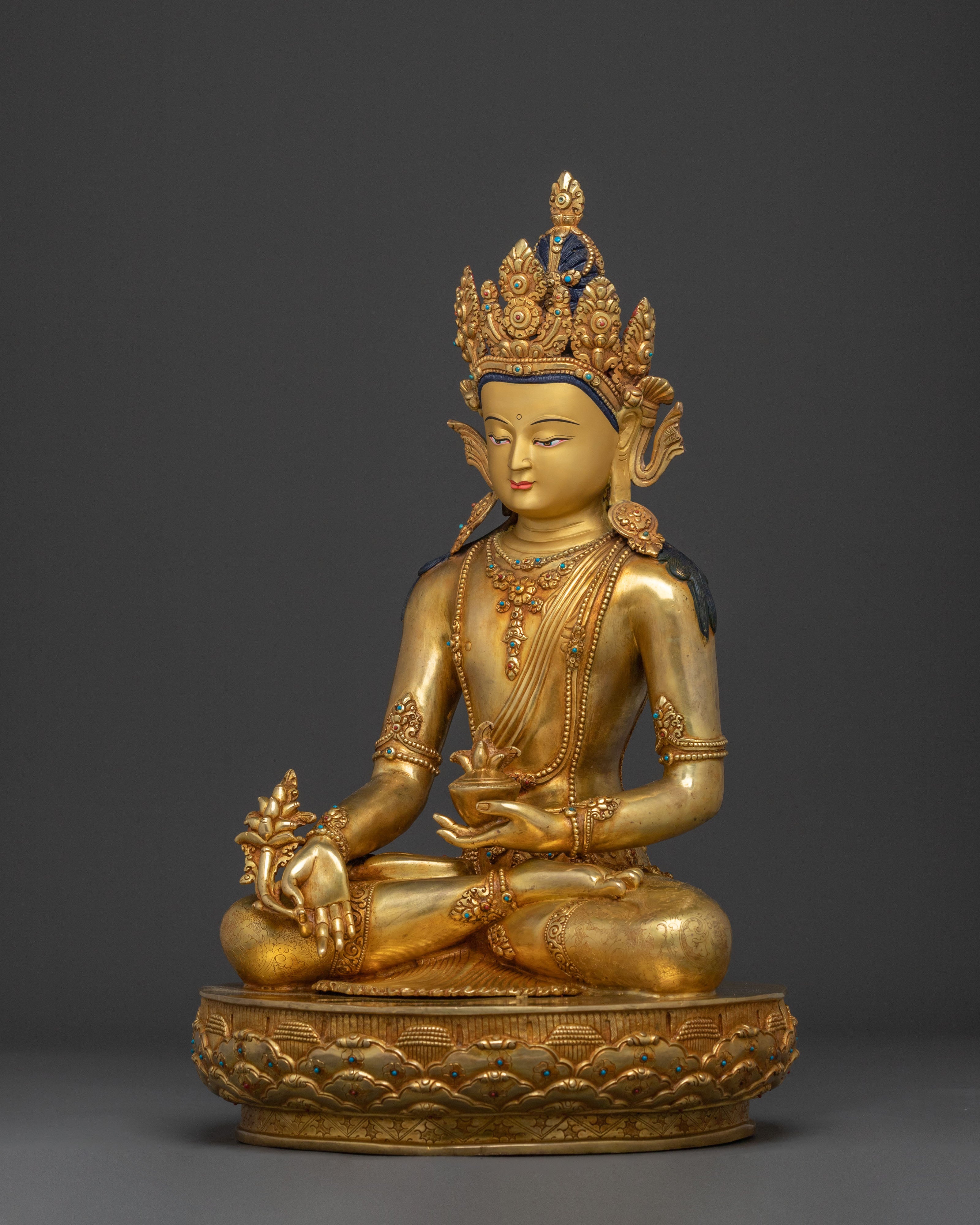 Crown Medicine Buddha Blessing Statue | Spiritual Healer
