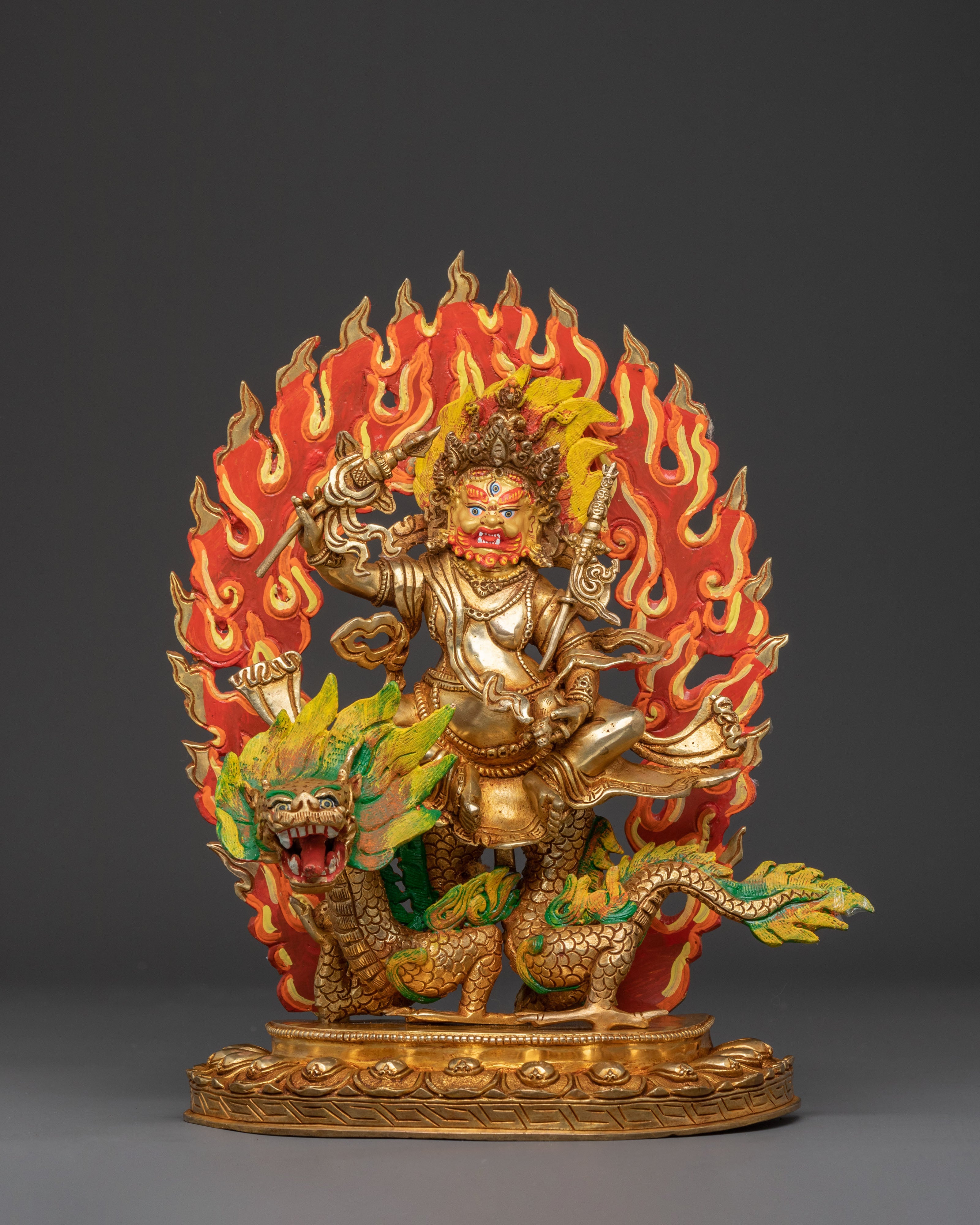 White Dzambhala Altar Statue