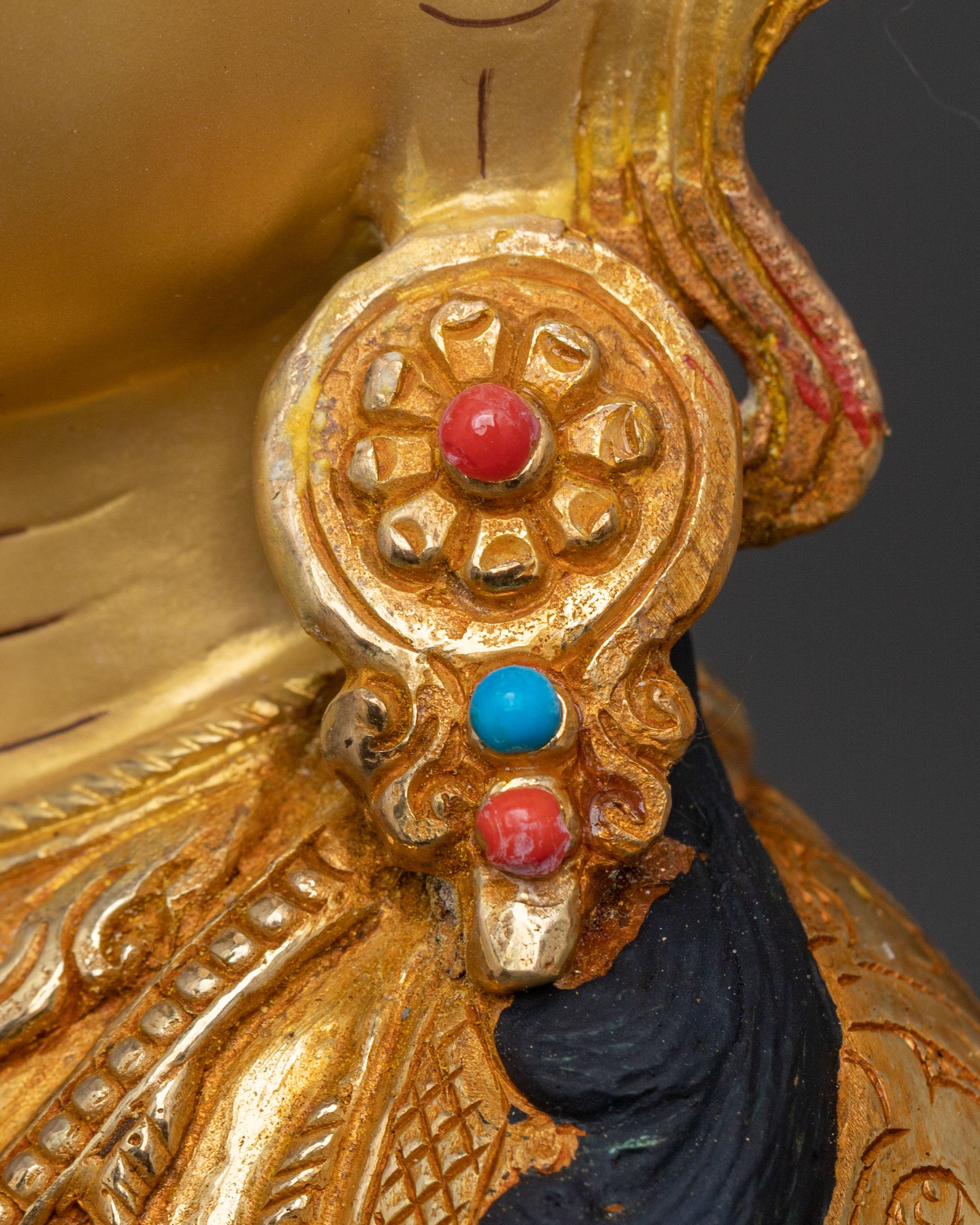Chenrezig 24K Gold Gilded Statue: Divine Presence