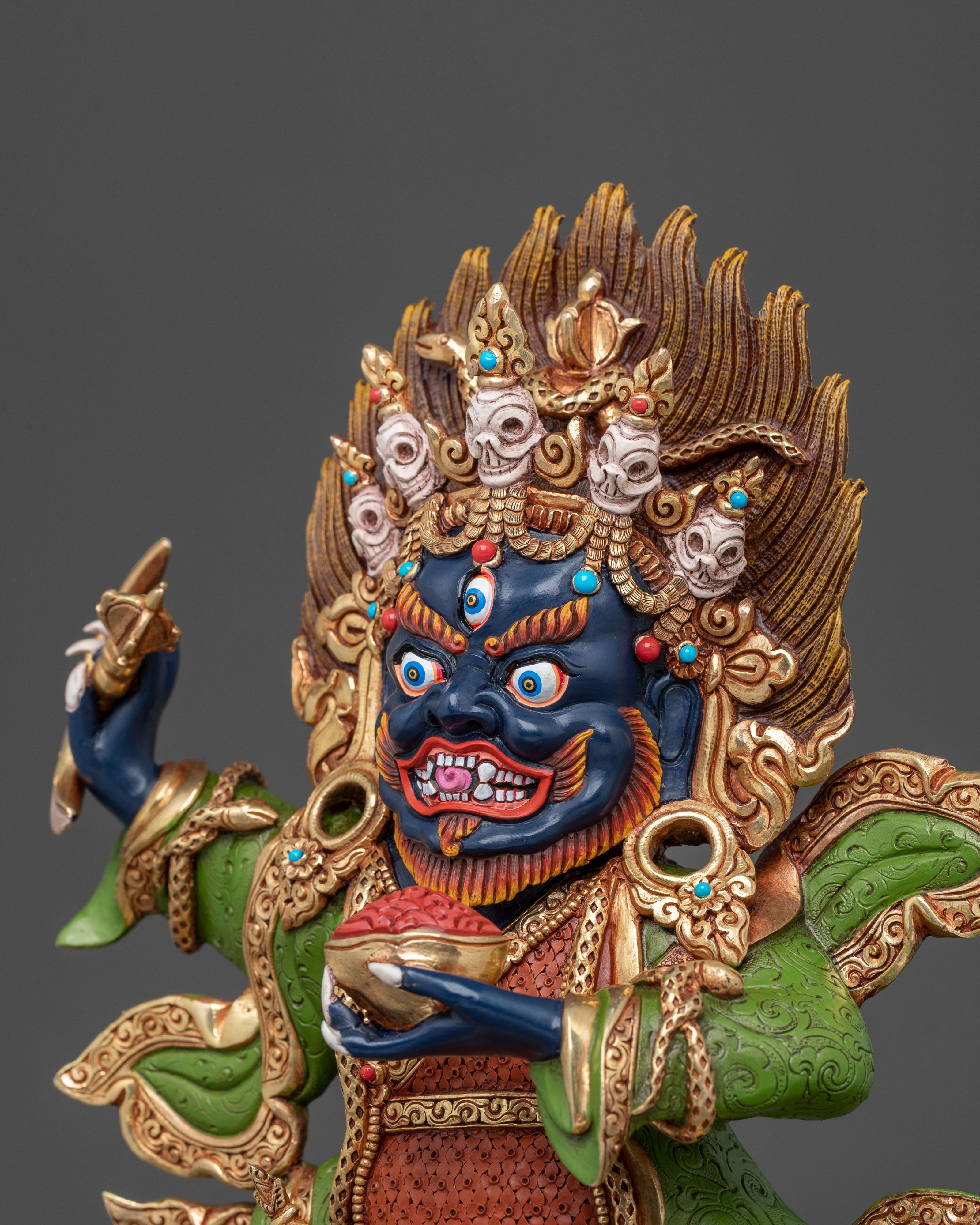 Mahakala Bernakchen Statue: Guardian Deity